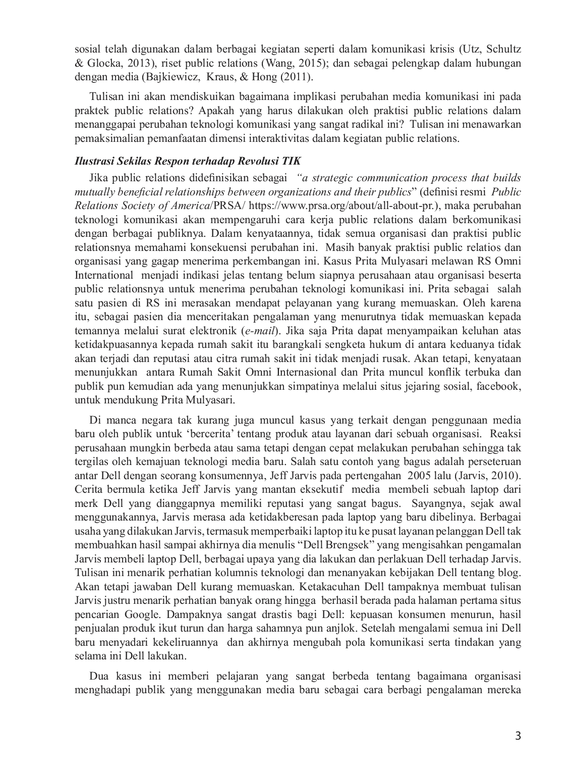 JURIS Media Sosial dan Interaktivitas dalam Dunia Public Relations