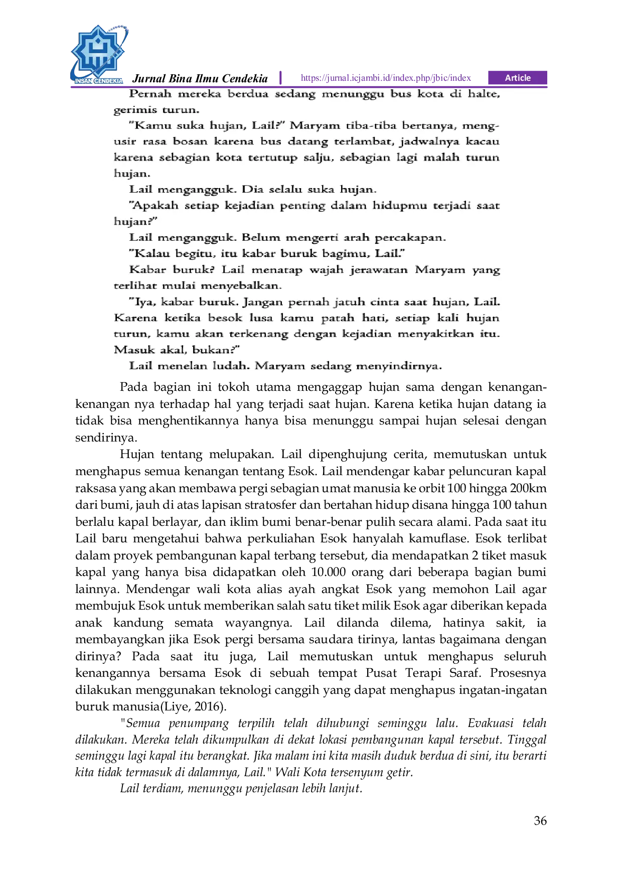 JURIS Analisis Deskriptif Representasi Kata Hujan Dalam Novel Hujan Karya Tere Liye