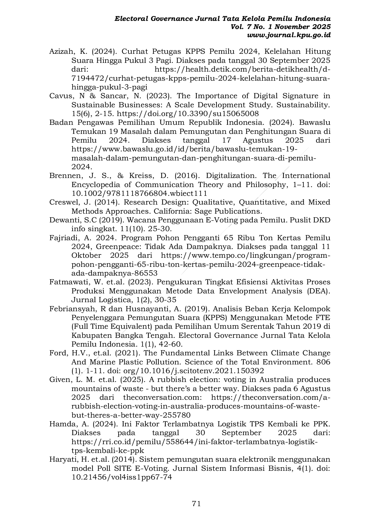 JURIS Sertifikasi Elektronik Dan Digital Signature Upaya Pengurangan Sampah Pemilu