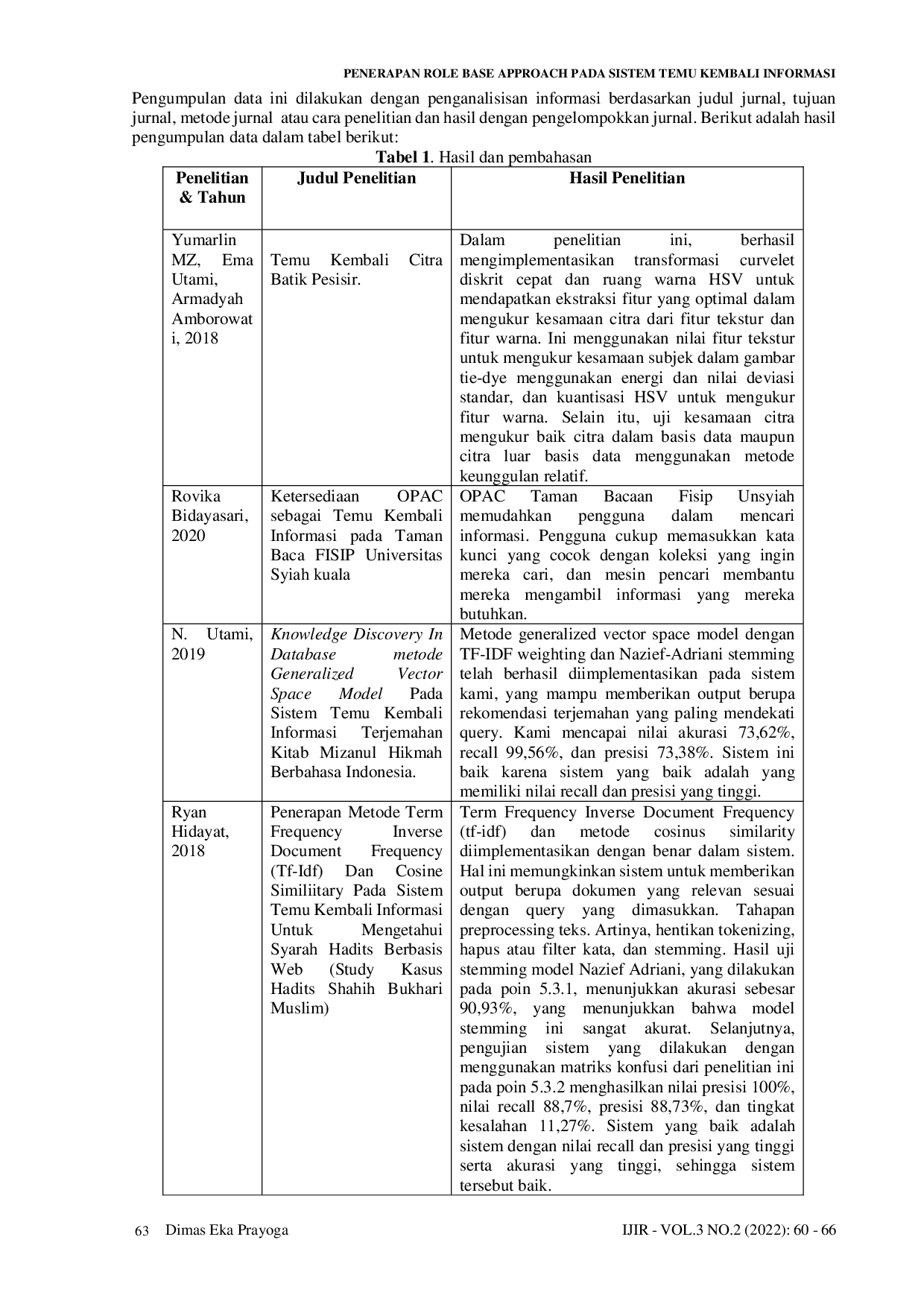 JURIS Systematic Literature Review Penerapan Role Base Approach pada Sistem Temu Kembali Informasi