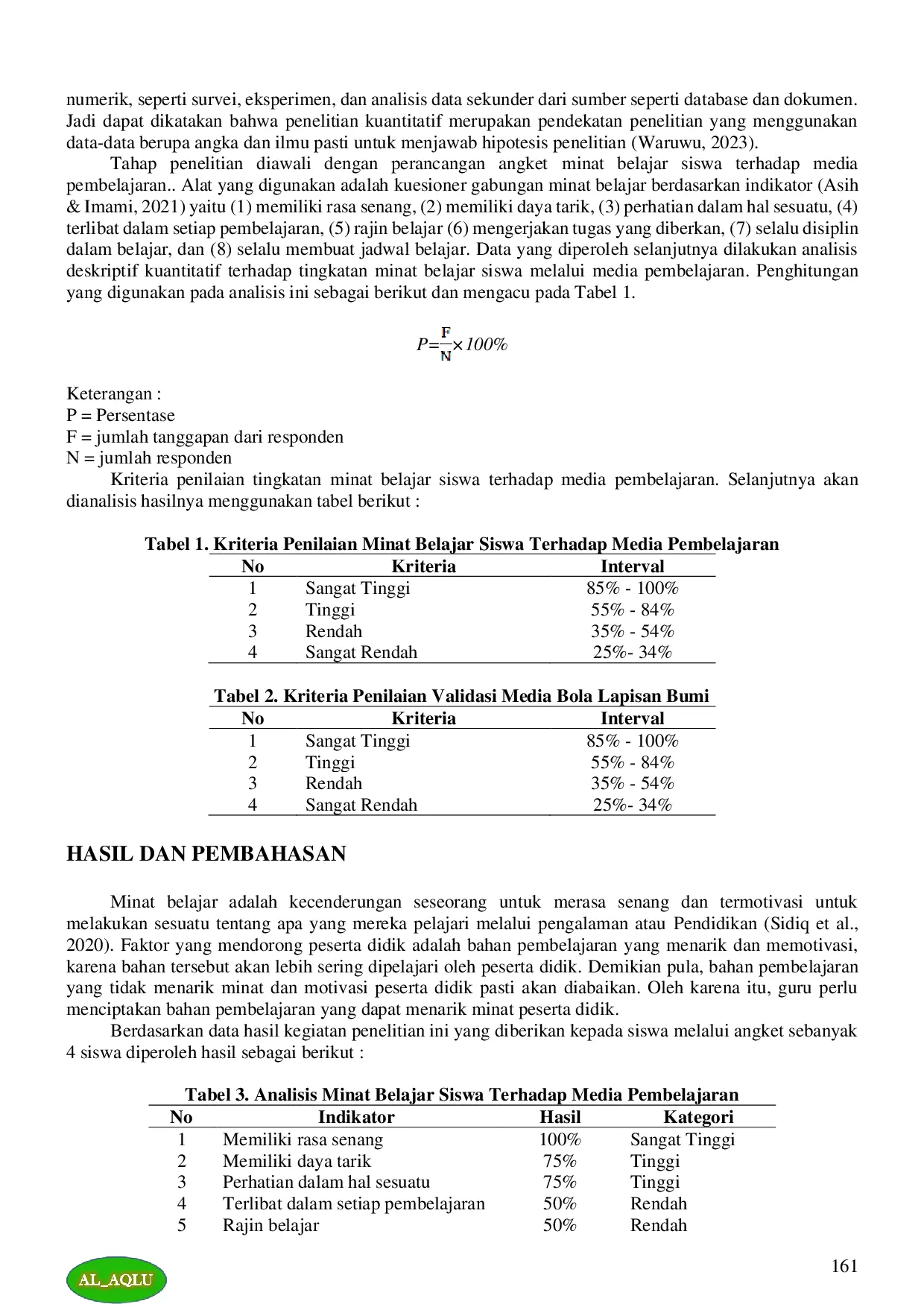 JURIS VALIDITAS MEDIA PEMBELAJARAN TIGA DIMENSI BOLA LAPISAN BUMI UNTUK MENINGKATKAN MINAT BELAJAR SISWA Validity Of Three Dimensional Learning Media Ball Layers Of The Earth To Increase Students Interest