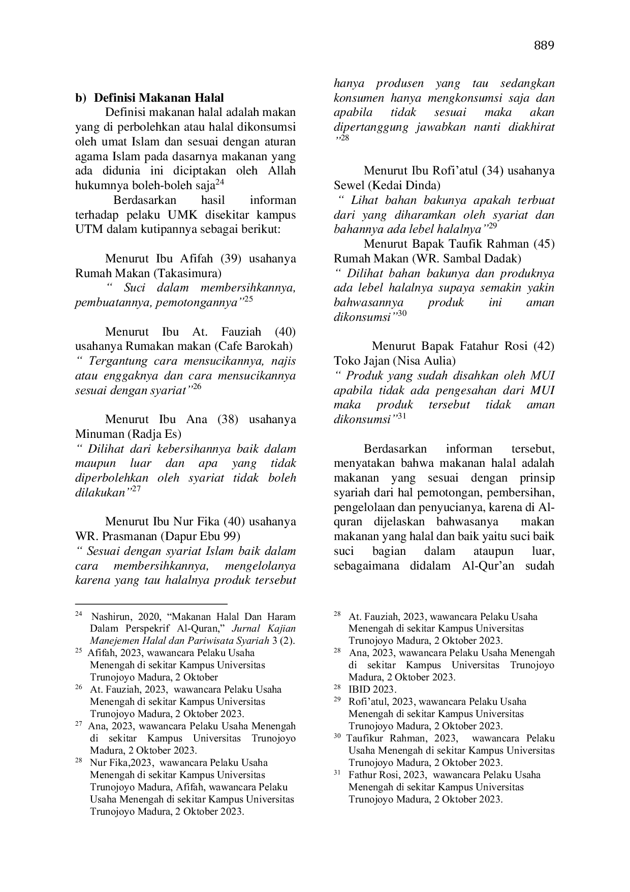 JURIS Analisis Kesadaran Halal Pada Pelaku Mikro Kecil Di Sekitar Kampus Universitas Trunojoyo