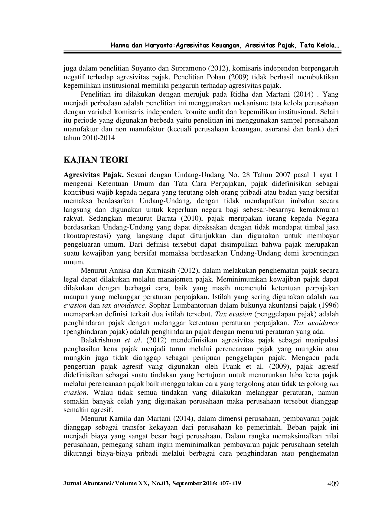 juris Agresivitas Pelaporan Keuangan Agresivitas Pajak Tata Kelola Perusahaan Dan Kepemilikan Keluarga