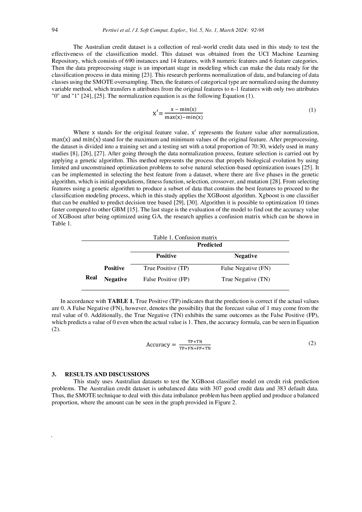 JURIS Using genetic algorithm feature selection to optimize XGBoost performance in Australian credit