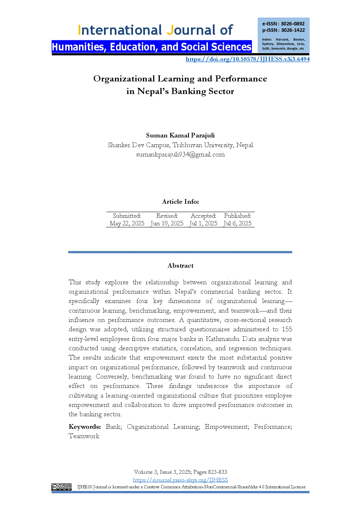 juris Organizational Learning and Performance in Nepal s Banking Sector