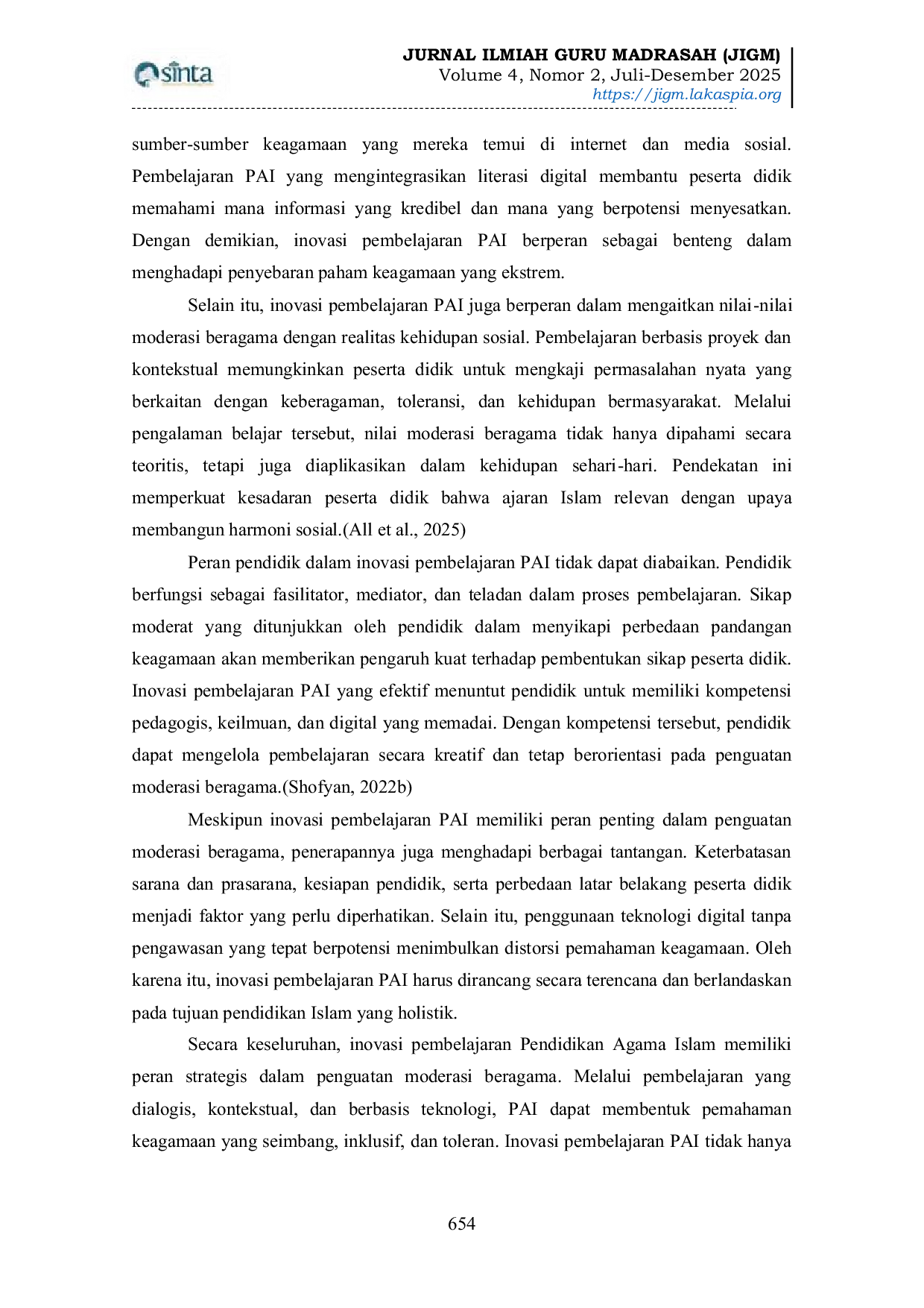 JURIS Inovasi Metode Pembelajaran Pendidikan Agama Islam PAI di Era Digital dalam Penguatan Moderasi Beragama