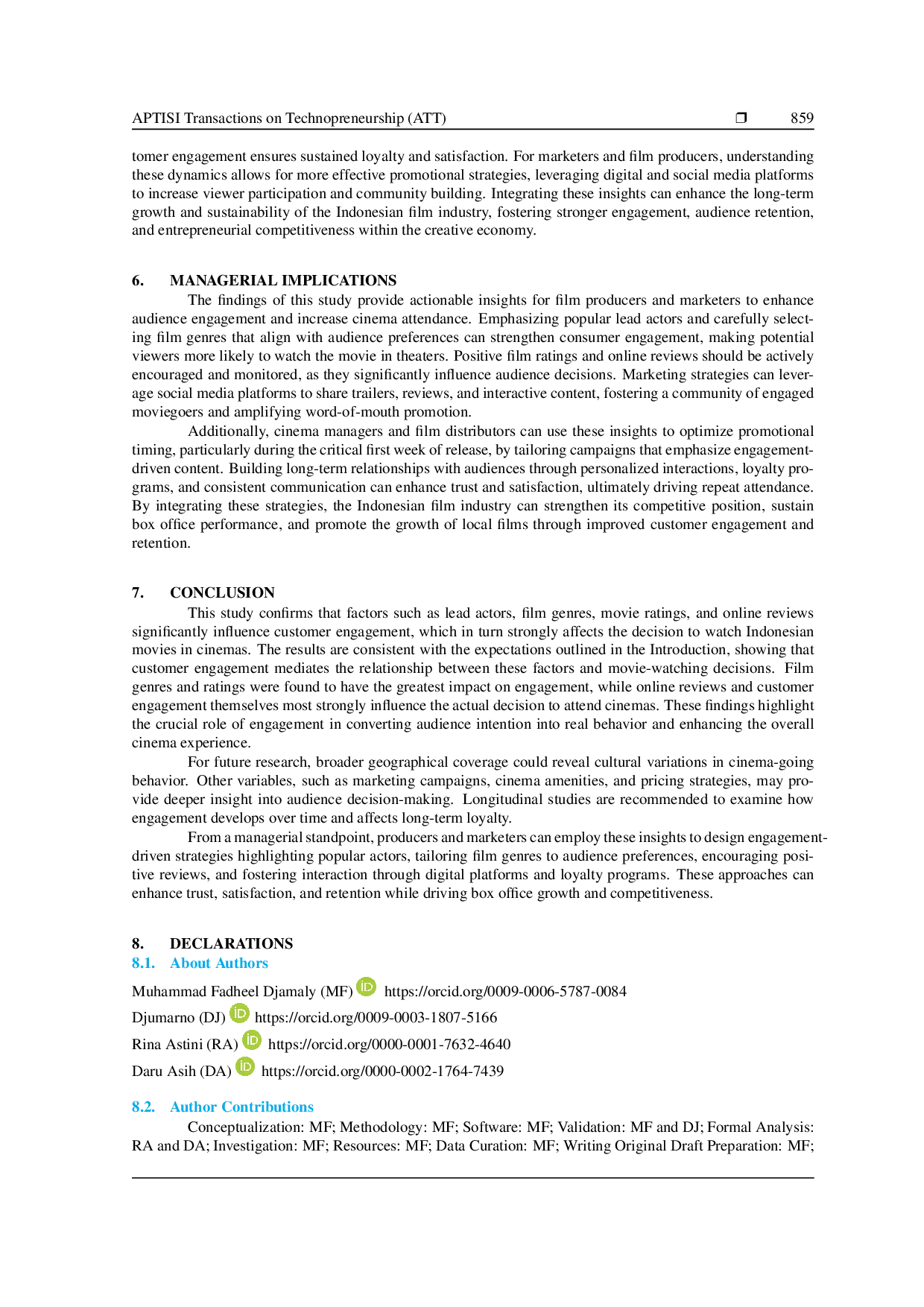 JURIS Entrepreneurial Perspective on Customer Decisions to Watch Indonesian Movies