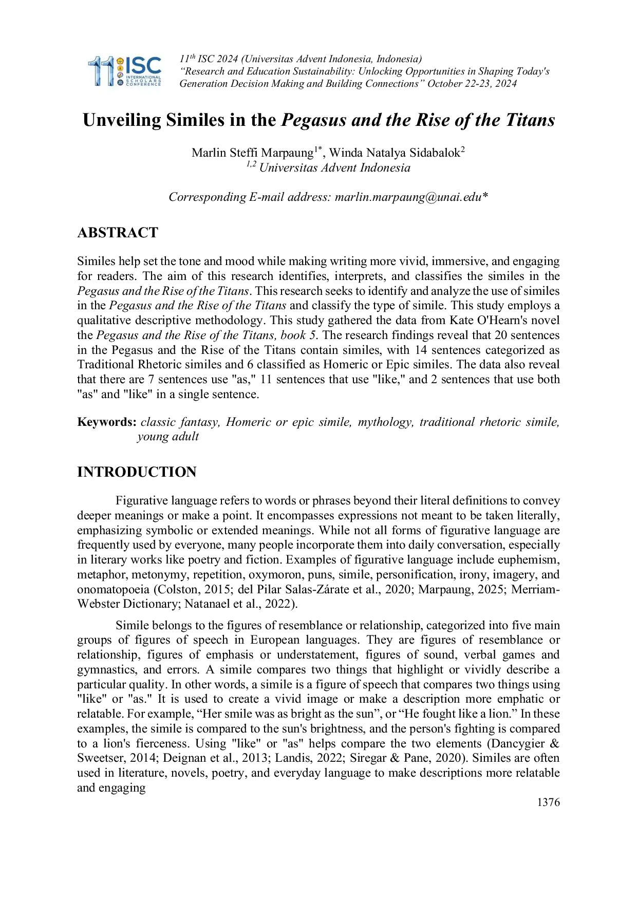 JURIS Unveiling Similes in Pegasus and the Rise of the Titans