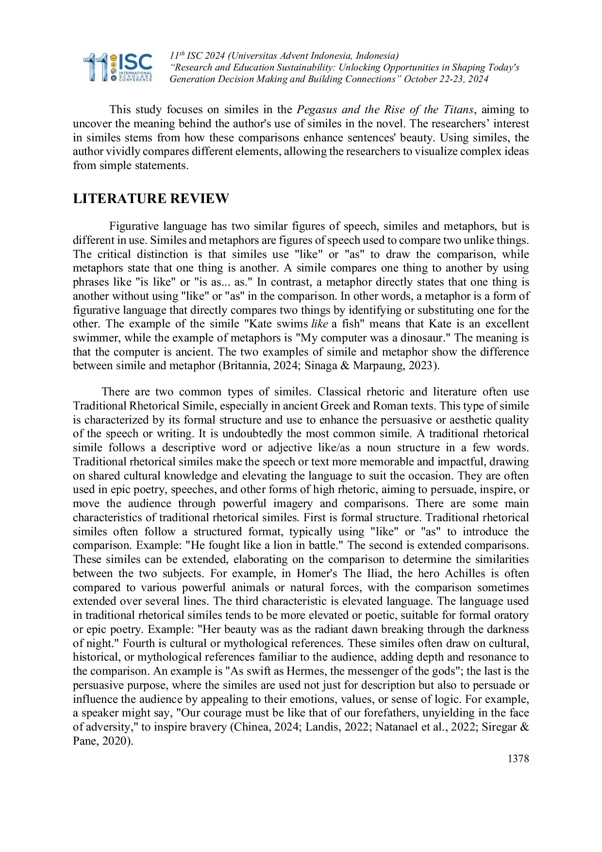 JURIS Unveiling Similes in Pegasus and the Rise of the Titans