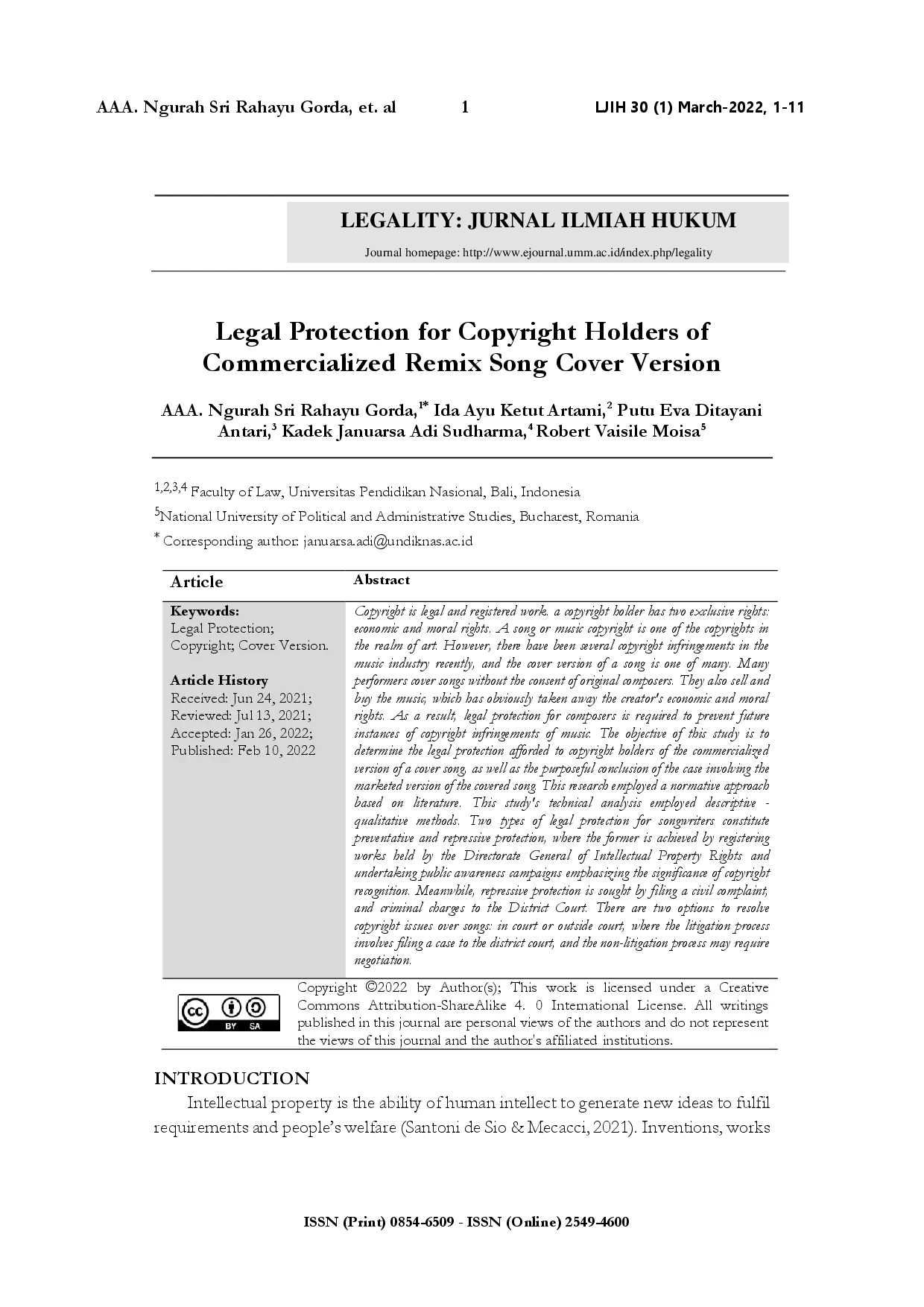 juris Legal protection for copyright holders of commercialized remix song cover version