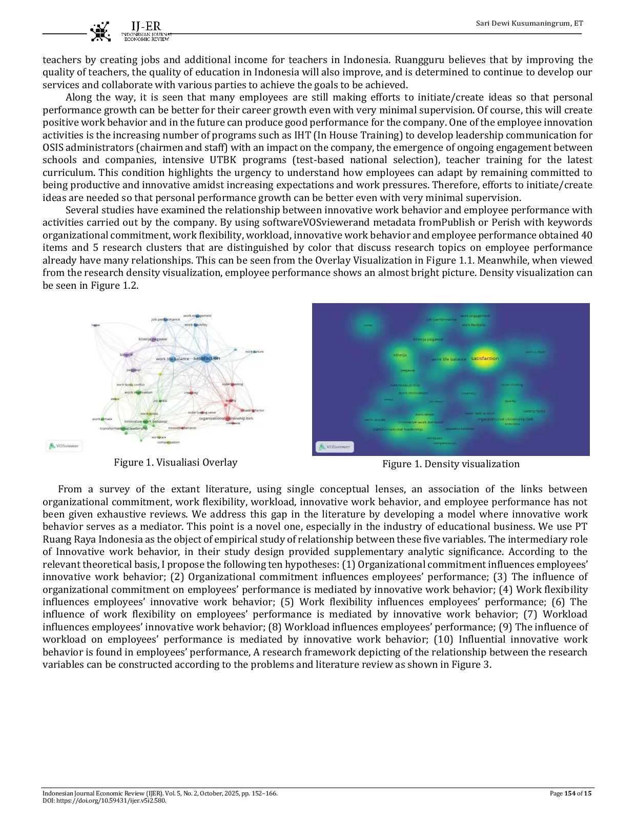 JURIS Pengaruh Komitmen Organisasi Fleksibilitas Kerja dan Beban Kerja terhadap Kinerja Karyawan dengan Perilaku Kerja Inovatif sebagai Variabel Intervening di PT Ruang Raya Indonesia