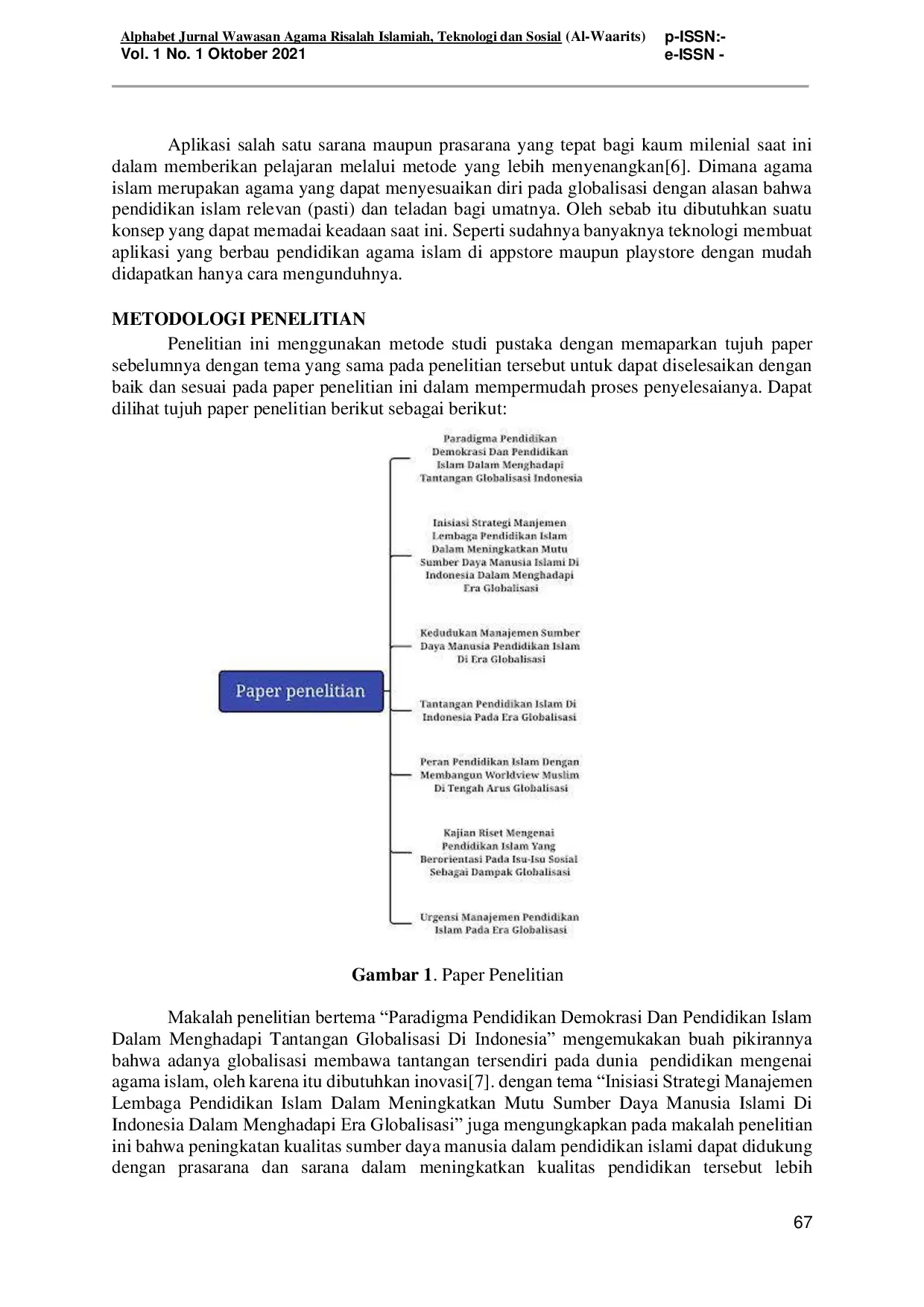JURIS Peran Teknologi Dalam Pendidikan Agama Islam Pada Globalisasi Untuk Kaum Milenial Pelajar