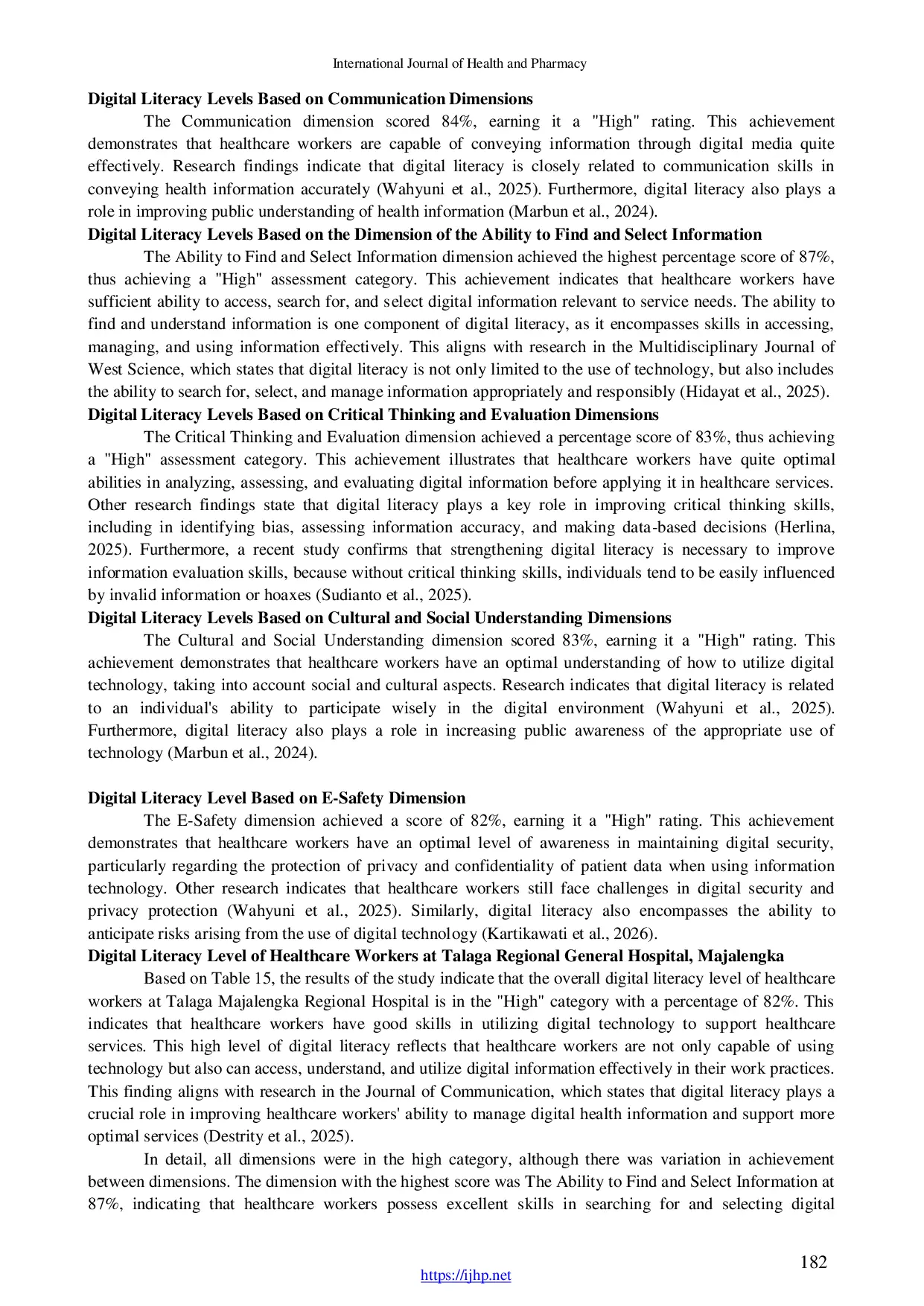 JURIS An Overview of the Digital Literacy Level of Healthcare Workers at Talaga Regional General Hospital Majalengka in 2026