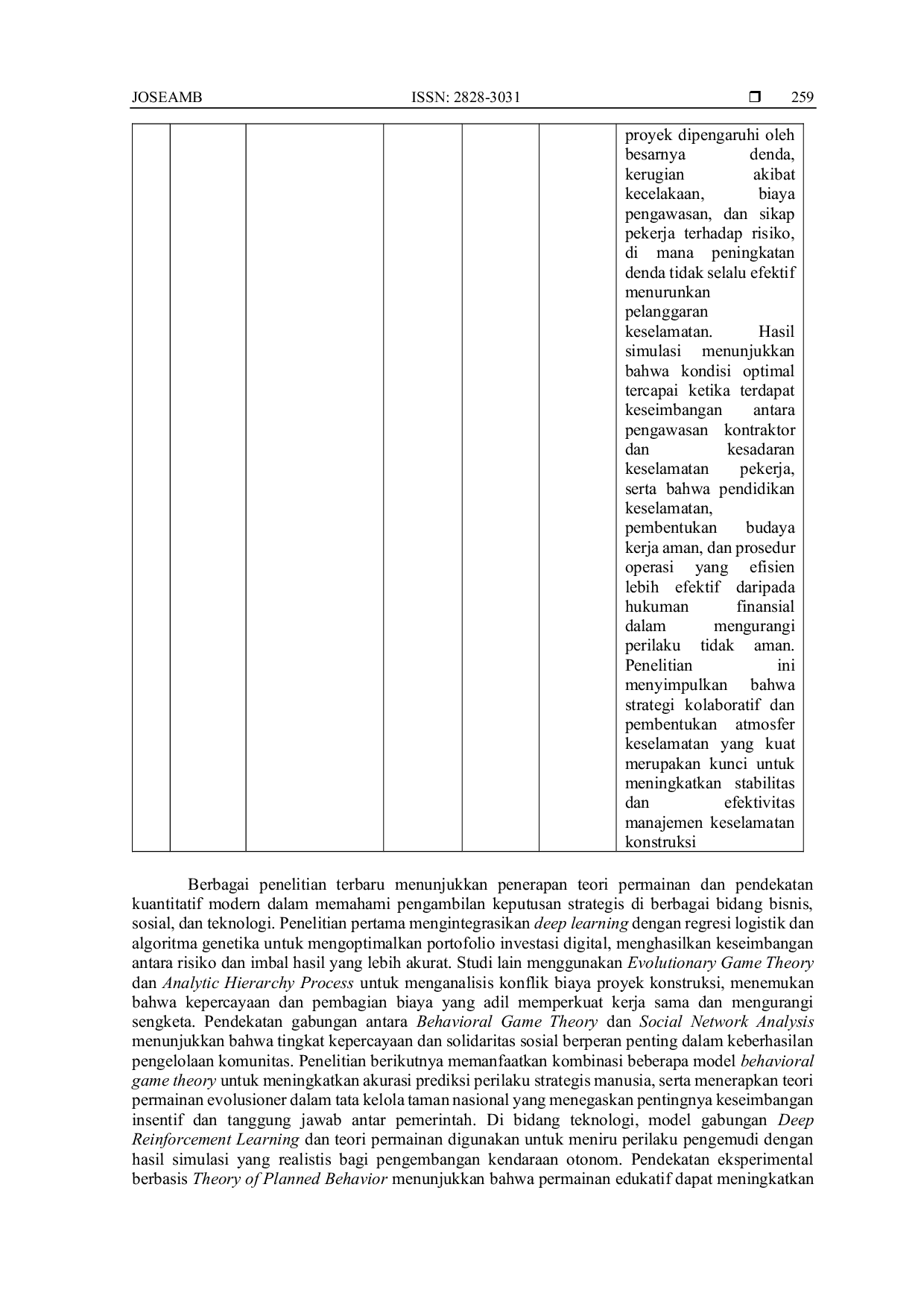 JURIS Systematic Literature Review Tentang Penerapan Teori Permainan Keputusan Strategis Di Organisasi Bisnis Modern