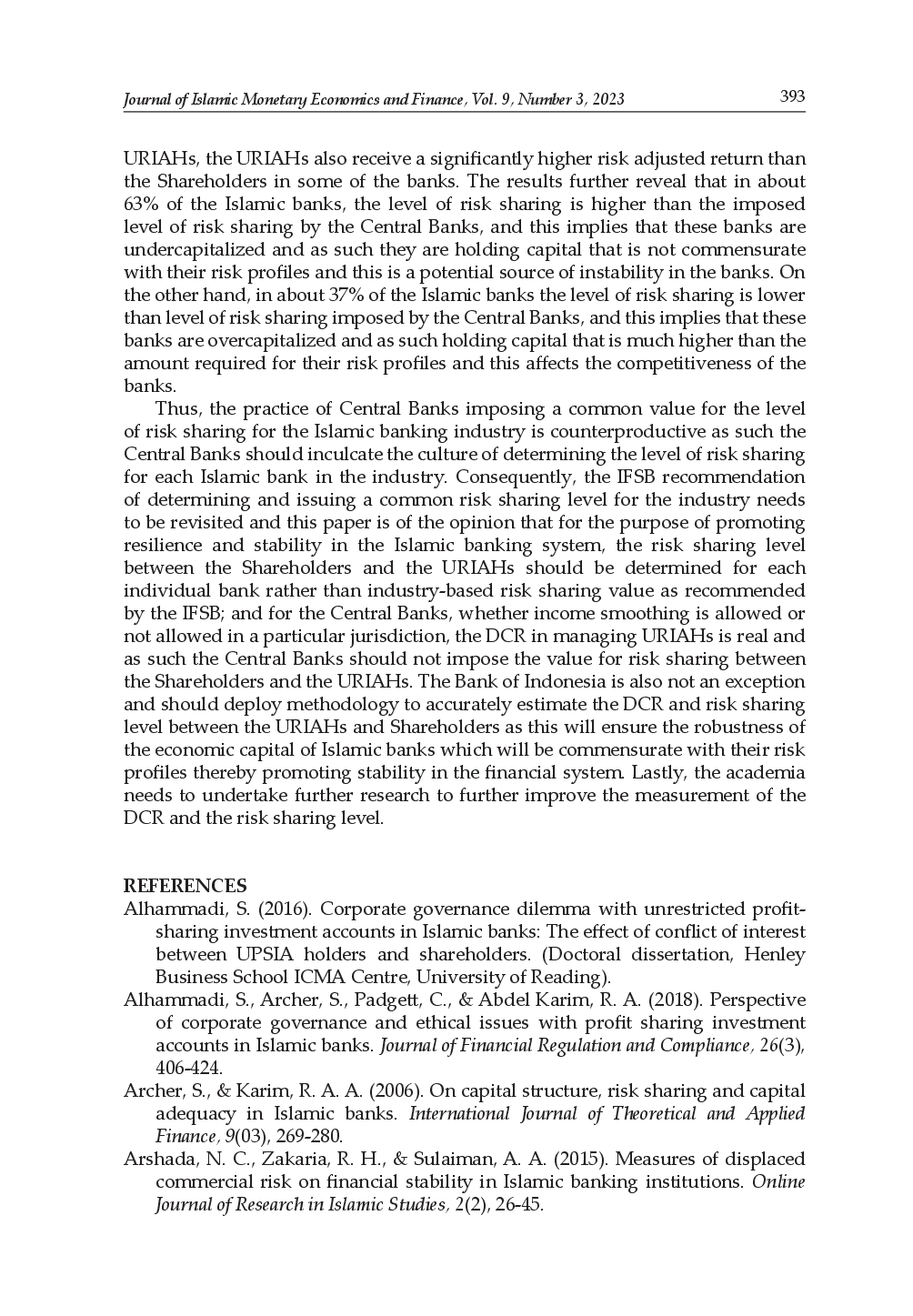 juris Risk Sharing Between Unrestricted Investment Account Holders and Shareholders of Islamic Banks Implications on Stability and Resilience