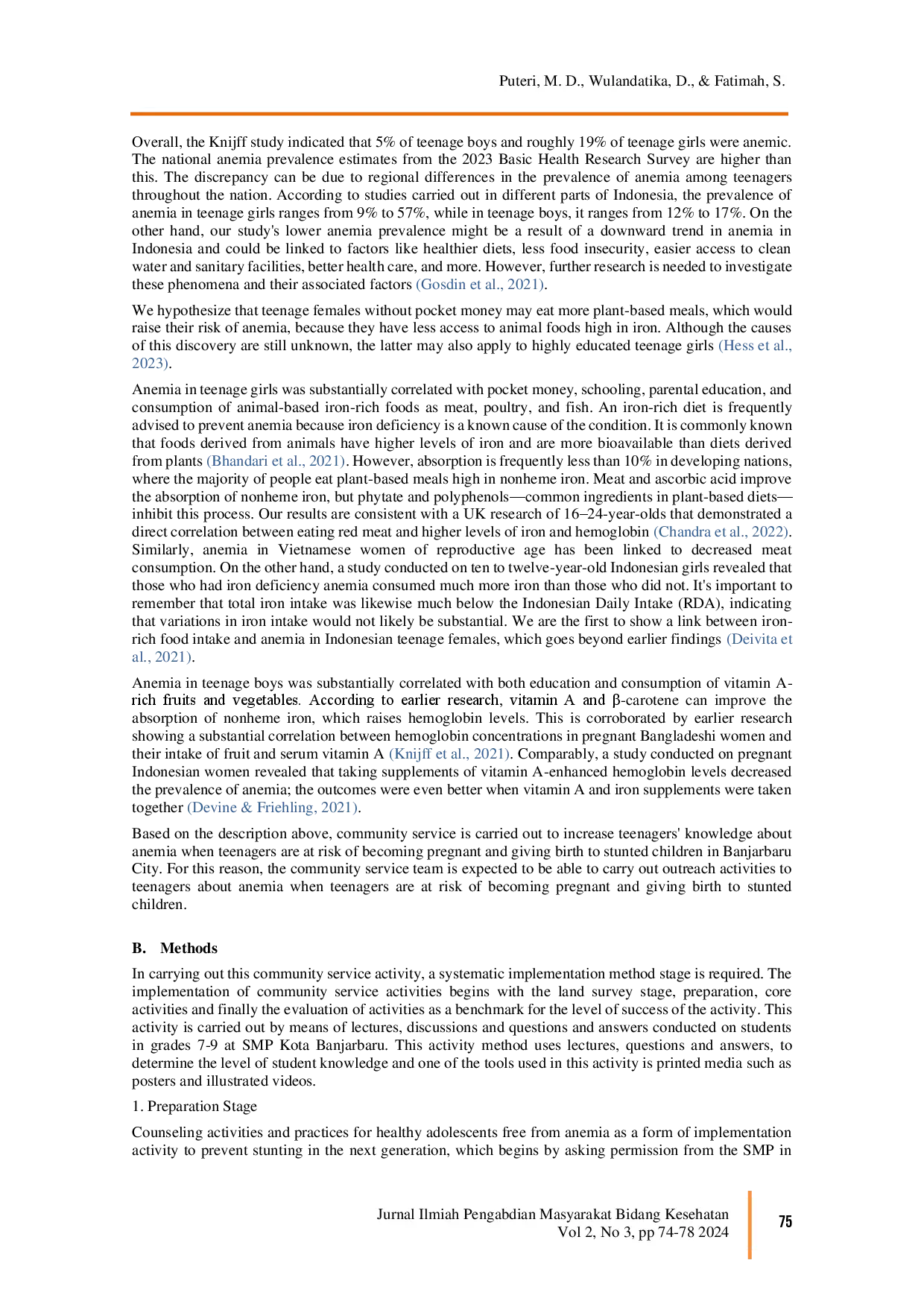 juris The Impact of Anemia on Adolescent Girls in the Future