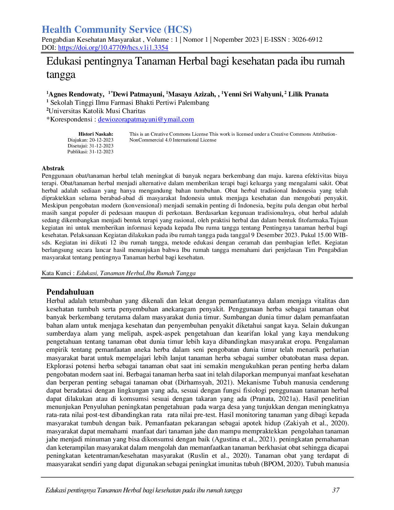 juris Edukasi pentingnya Tanaman Herbal bagi kesehatan pada ibu rumah tangga