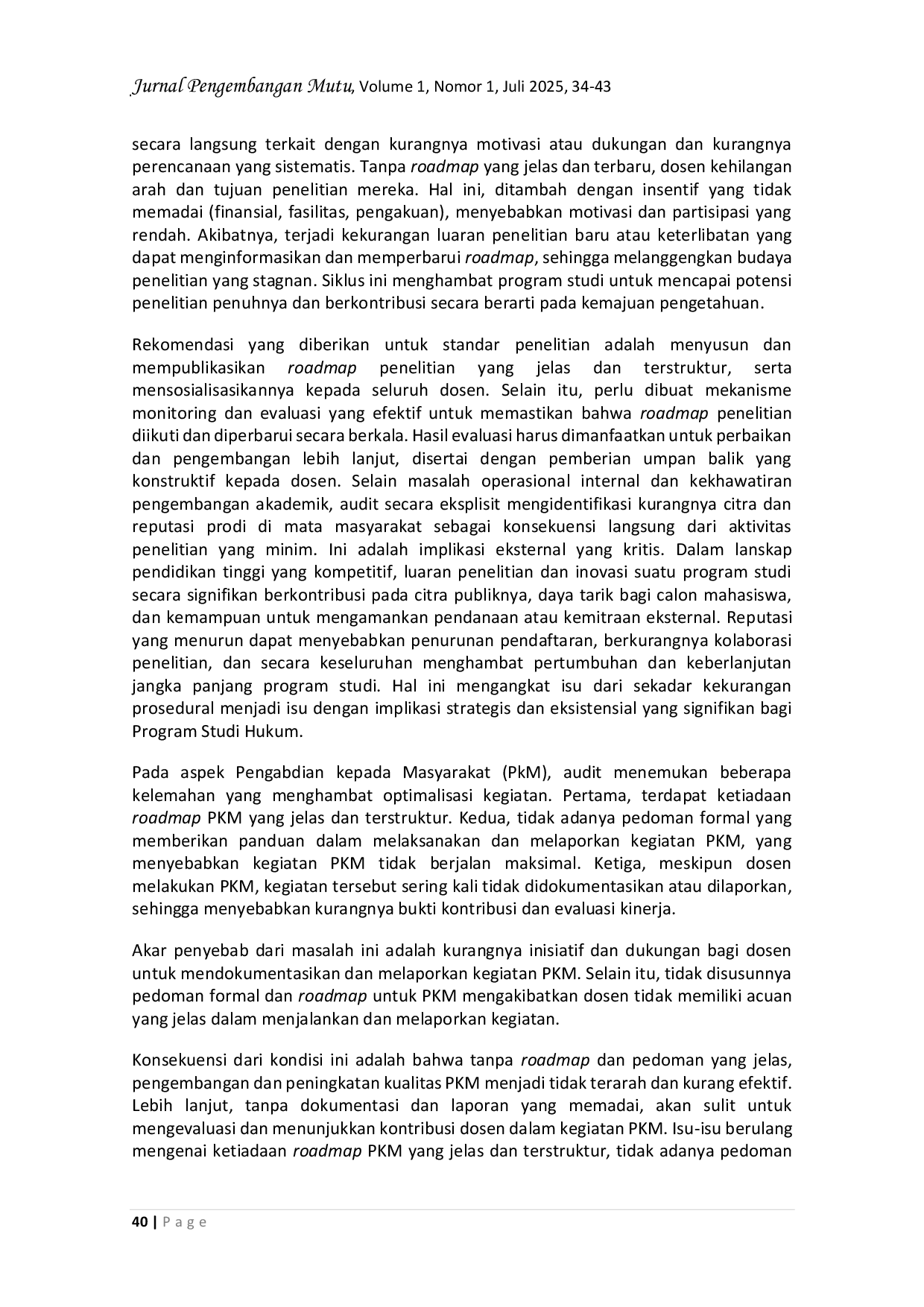 JURIS Analisis Kesenjangan dan Rekomendasi Peningkatan Kualitas Pendidikan Tinggi