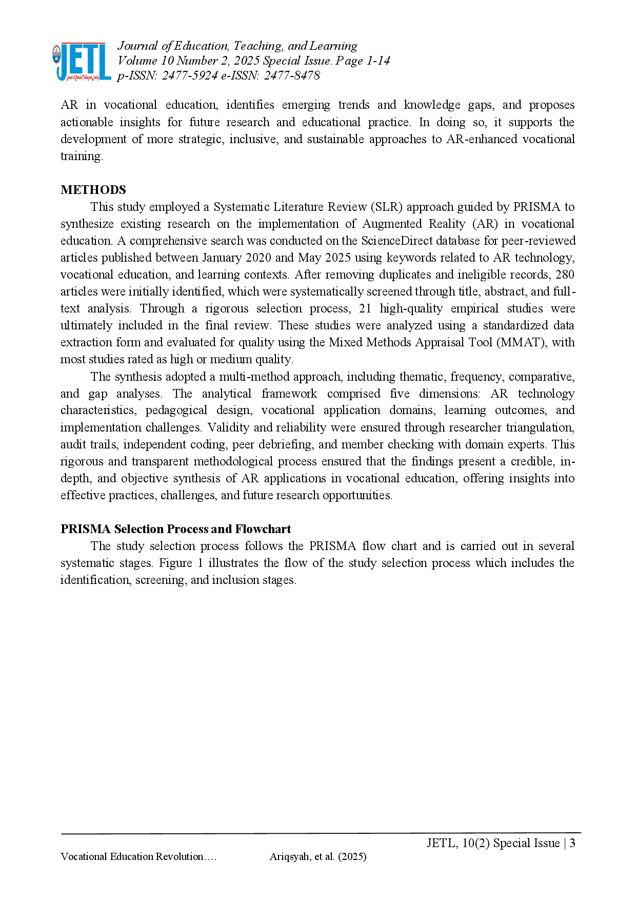 juris Vocational Education Revolution Systematic Analysis of Augmented Reality Implementation in Technology and Vocational Learning