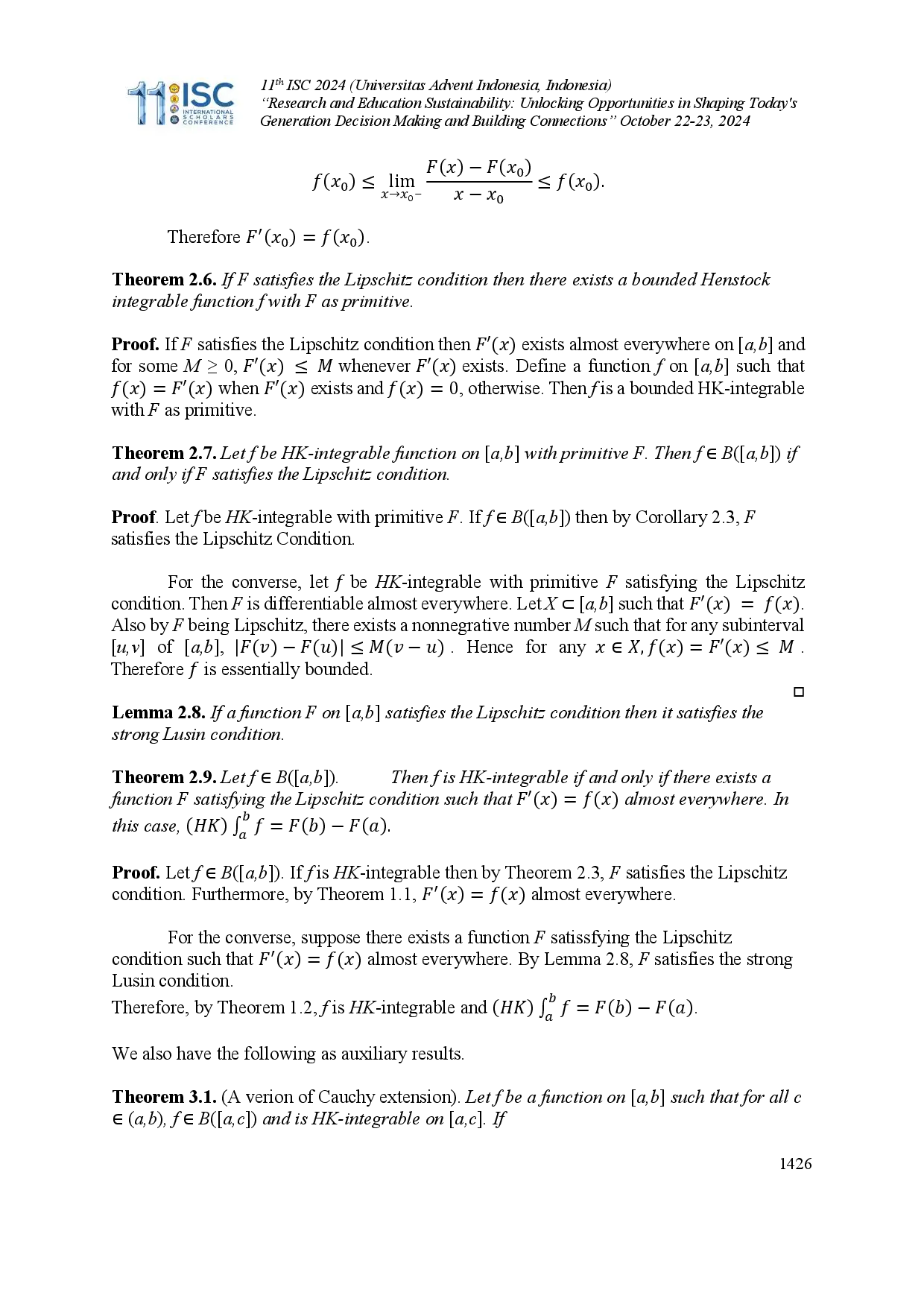 juris Primitives of Essentially Bounded Henstock Kurzweil Integrable Functions