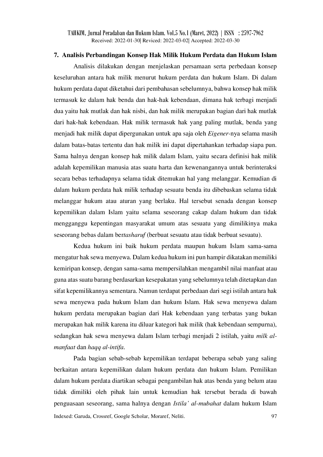 JURIS Studi Perbandingan Hak Milik Menurut Hukum Perdata dan Hukum Islam