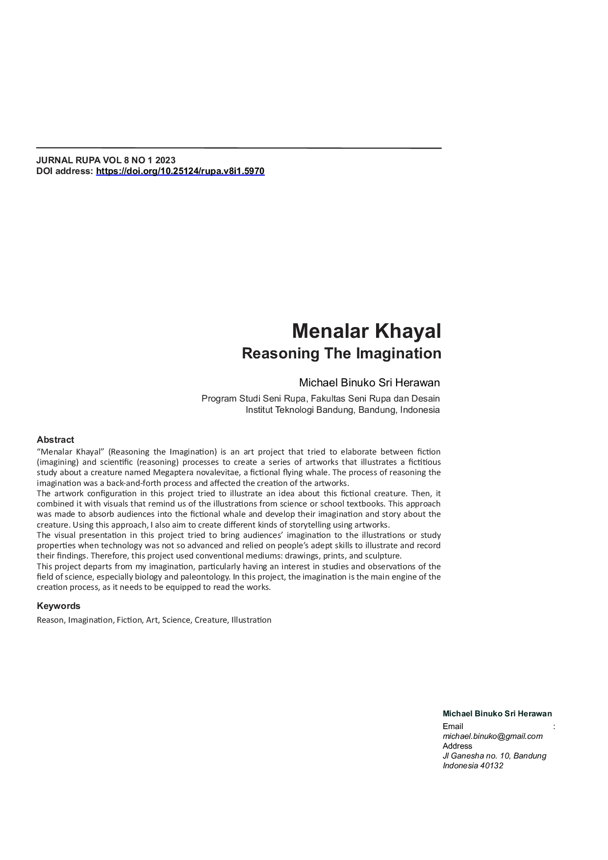 JURIS Menalar Khayal Reasoning the Imagination