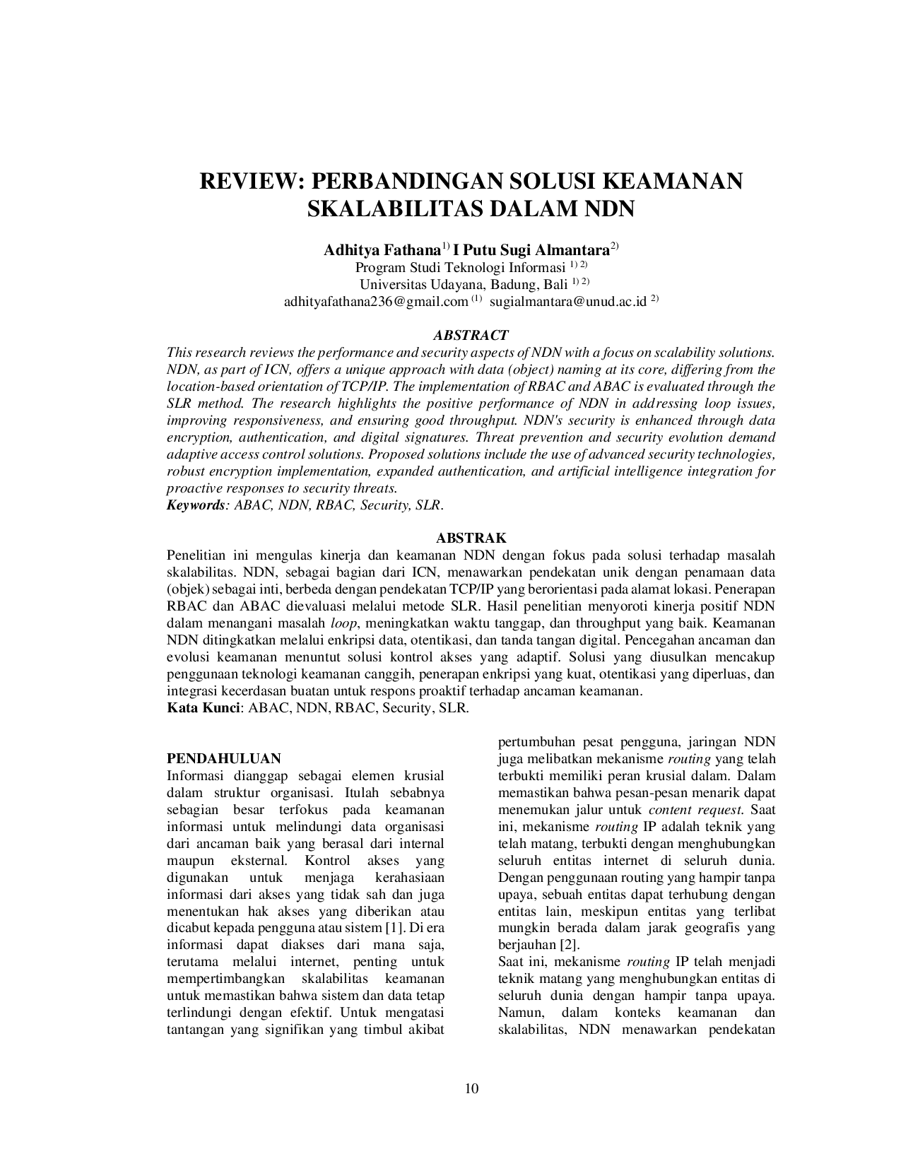 JURIS Perbandingan Solusi Keamanan Skalabilitas Dalam NDN