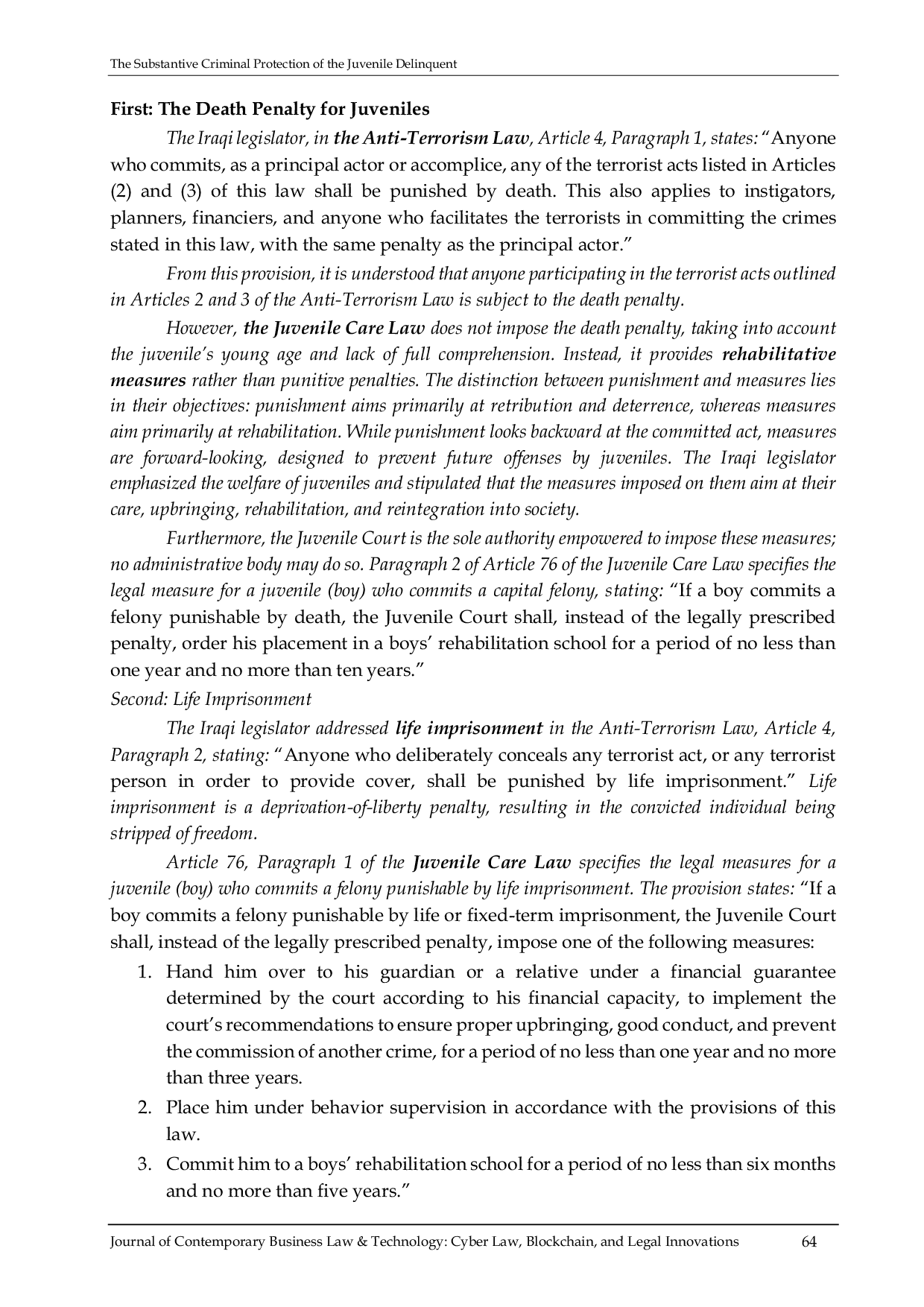 JURIS Perlindungan Kriminal Substansif Terhadap Anak Pelaku Tindak Pidana The Substantive Criminal Protection of the Juvenile Delinquent