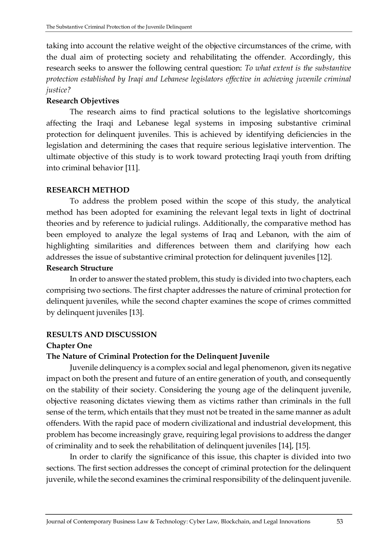 JURIS Perlindungan Kriminal Substansif Terhadap Anak Pelaku Tindak Pidana The Substantive Criminal Protection of the Juvenile Delinquent