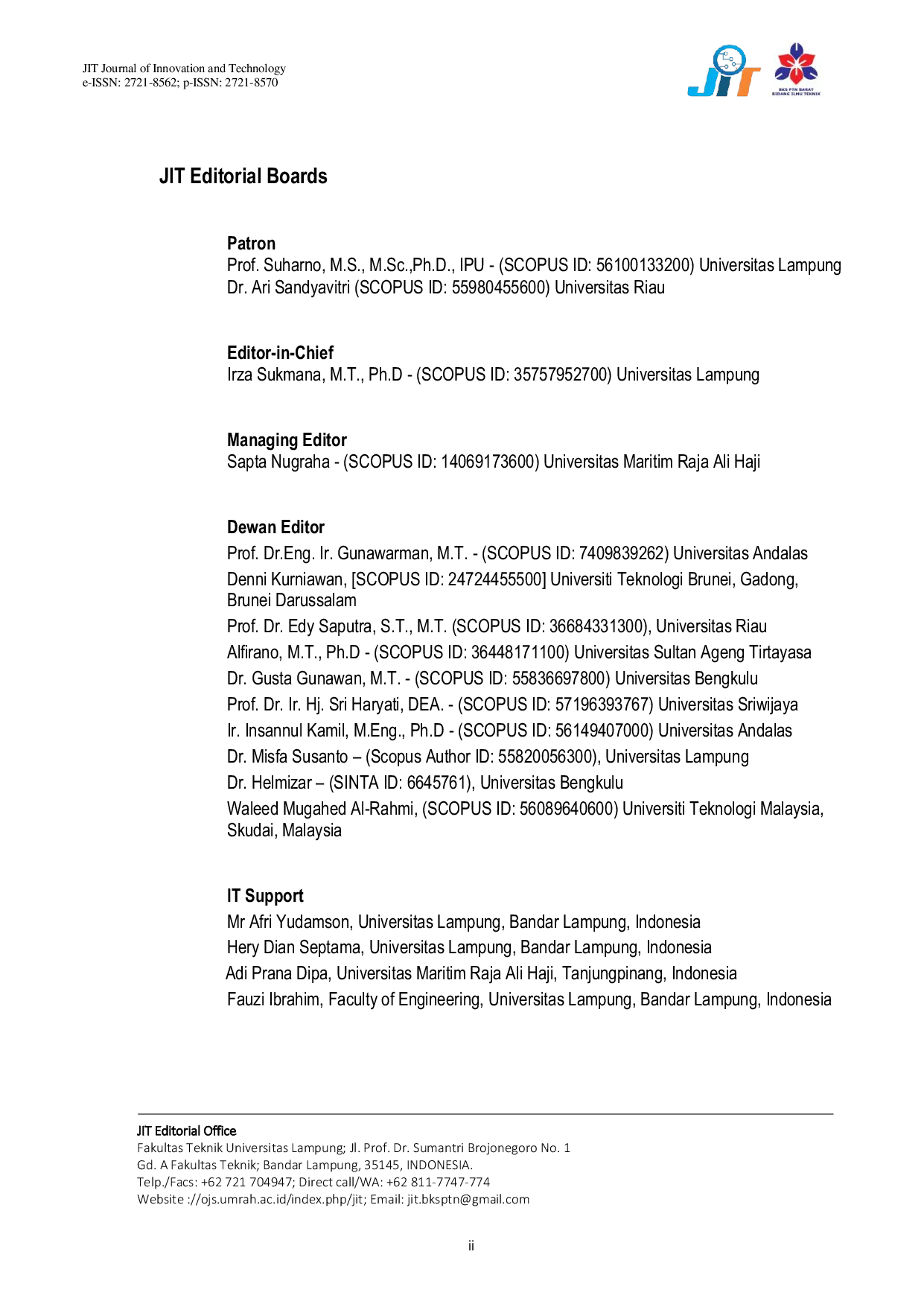 JURIS Journal of Innovation and Technology