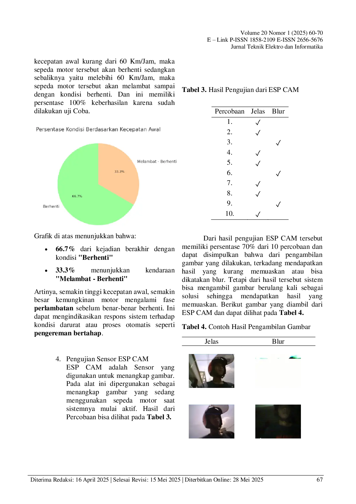 JURIS Sistem Keamanan Sepeda Motor Menggunakan Pengereman High Pressure Pump dan ESP 32 Berbasis Internet of Things
