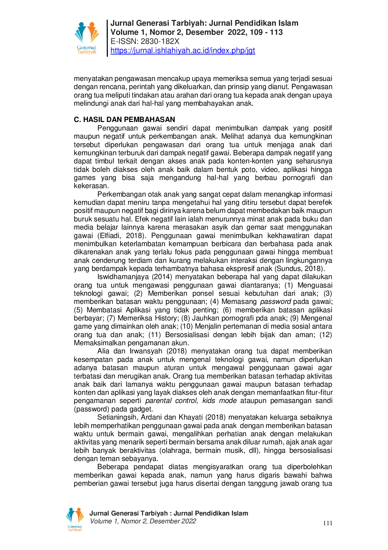 JURIS Penggunaan Gawai Oleh Anak Usia Dini Membutuhkan Pengawasan Orang Tua