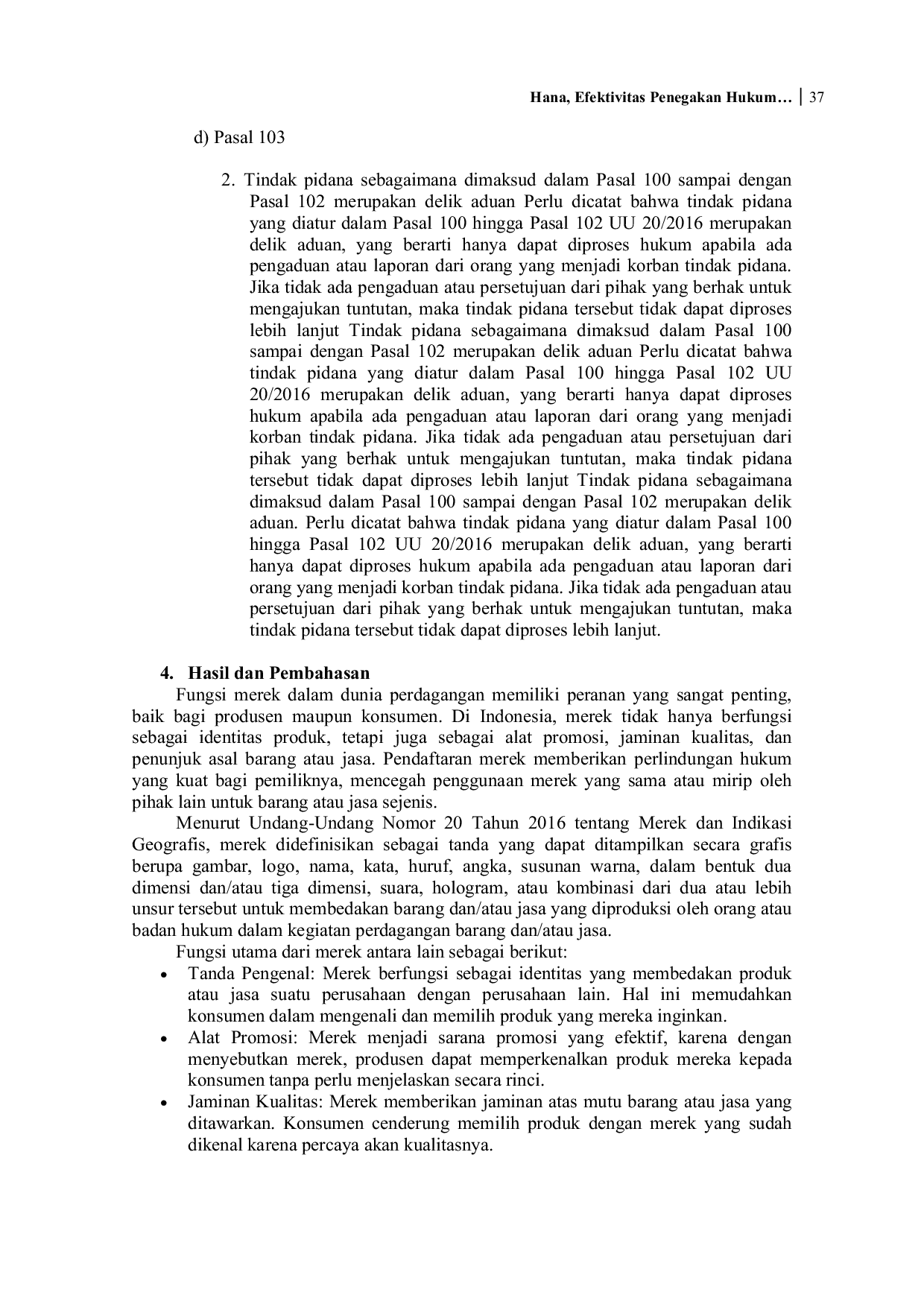 JURIS Efektivitas Penegakan Hukum Terhadaap Pelanggaran Merek Dagang