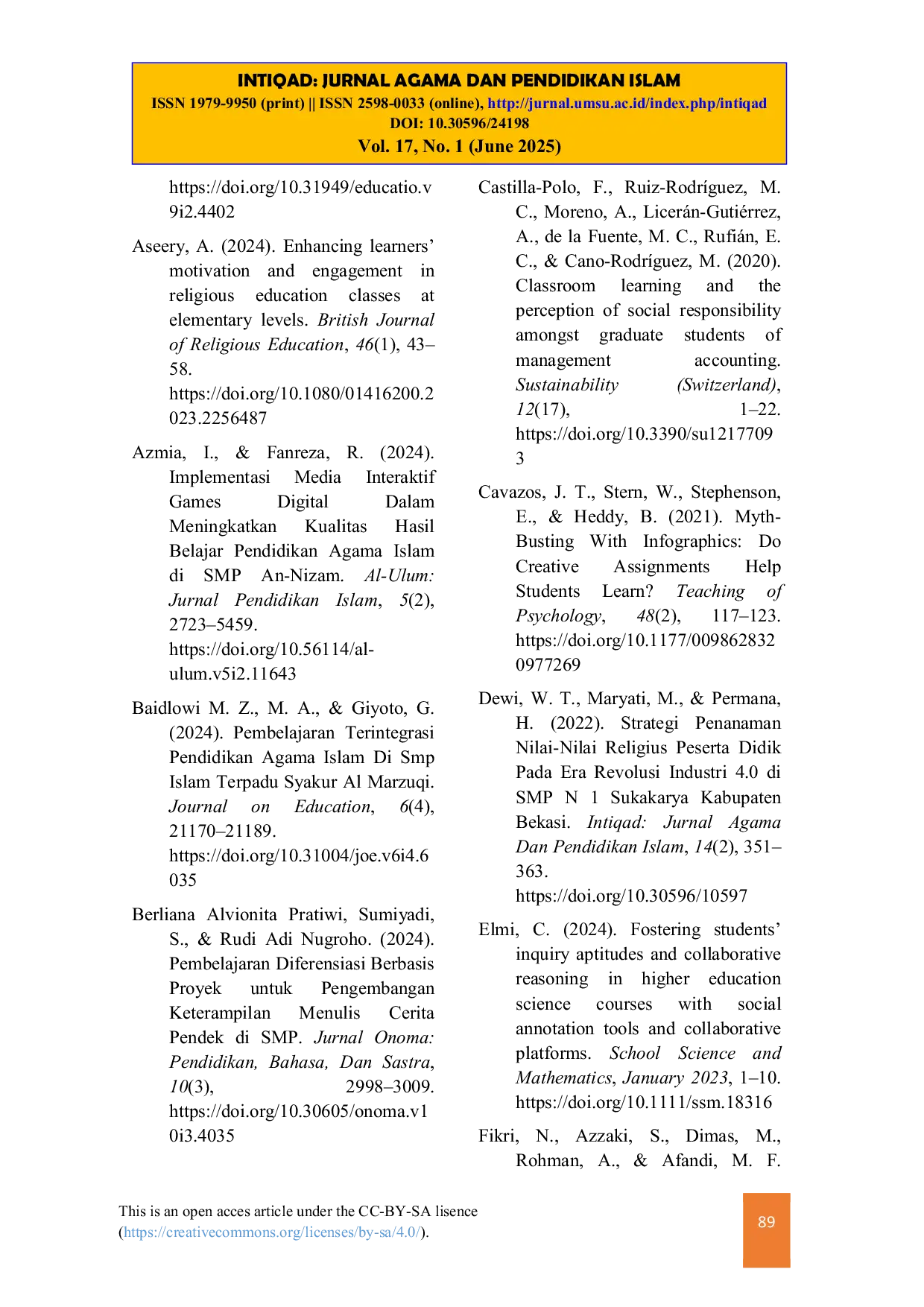 JURIS Active Learning Strategy in Islamic Religious Education for Strengthening Student Character at MTs Masalikil Huda