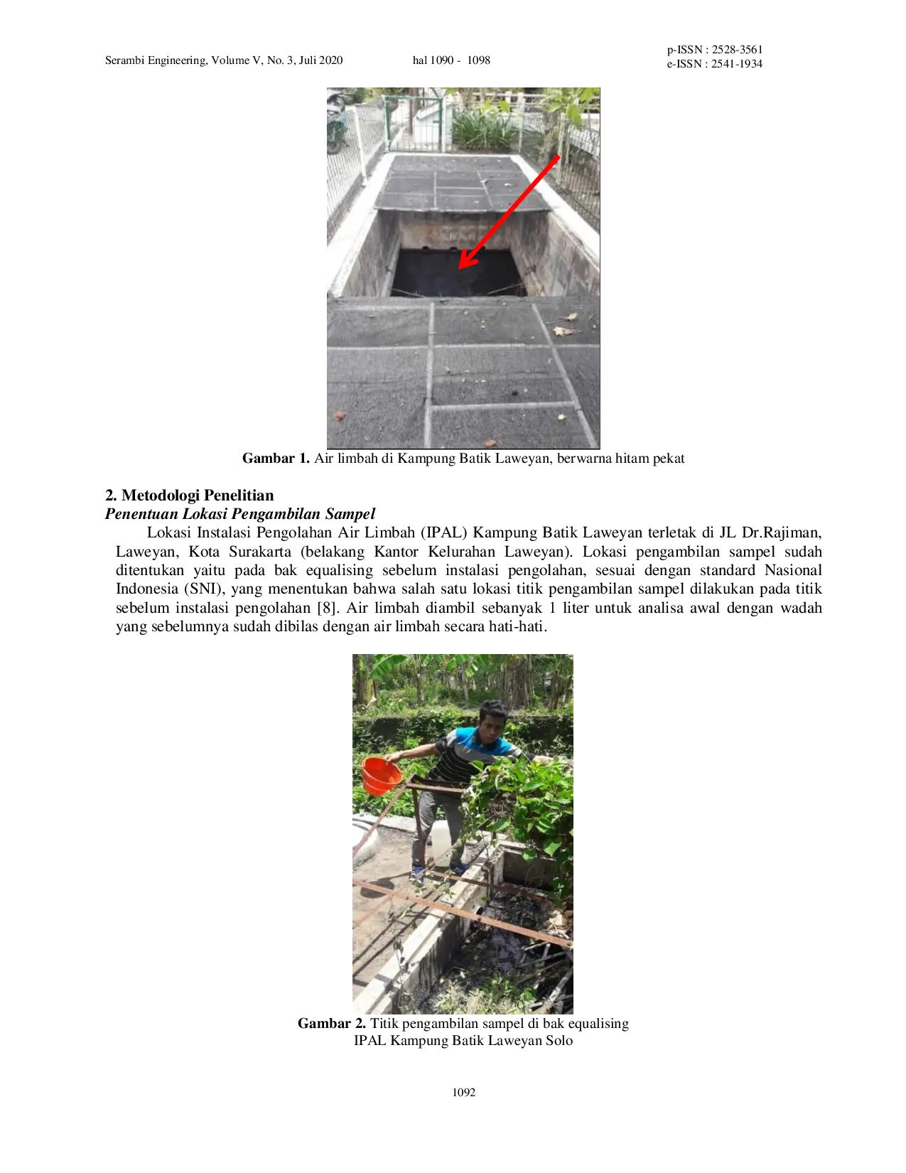 JURIS Penurunan Parameter Pencemar Limbah Cair Industri Tekstil Secara Koagulasi Flokulasi Studi Kasus IPAL Kampung Batik Laweyan Surakarta Jawa Tengah Indonesia