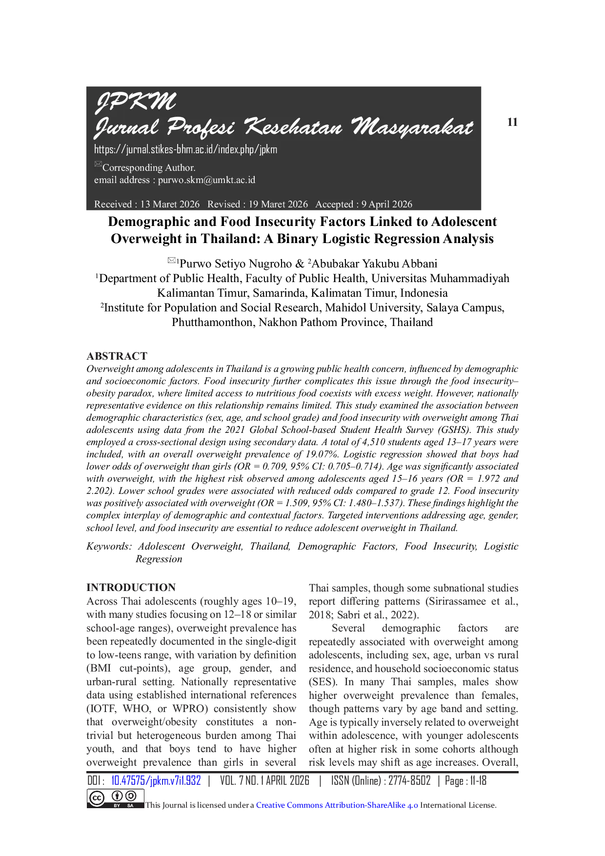 JURIS Demographic And Food Insecurity Factors Linked To Adolescent Overweight