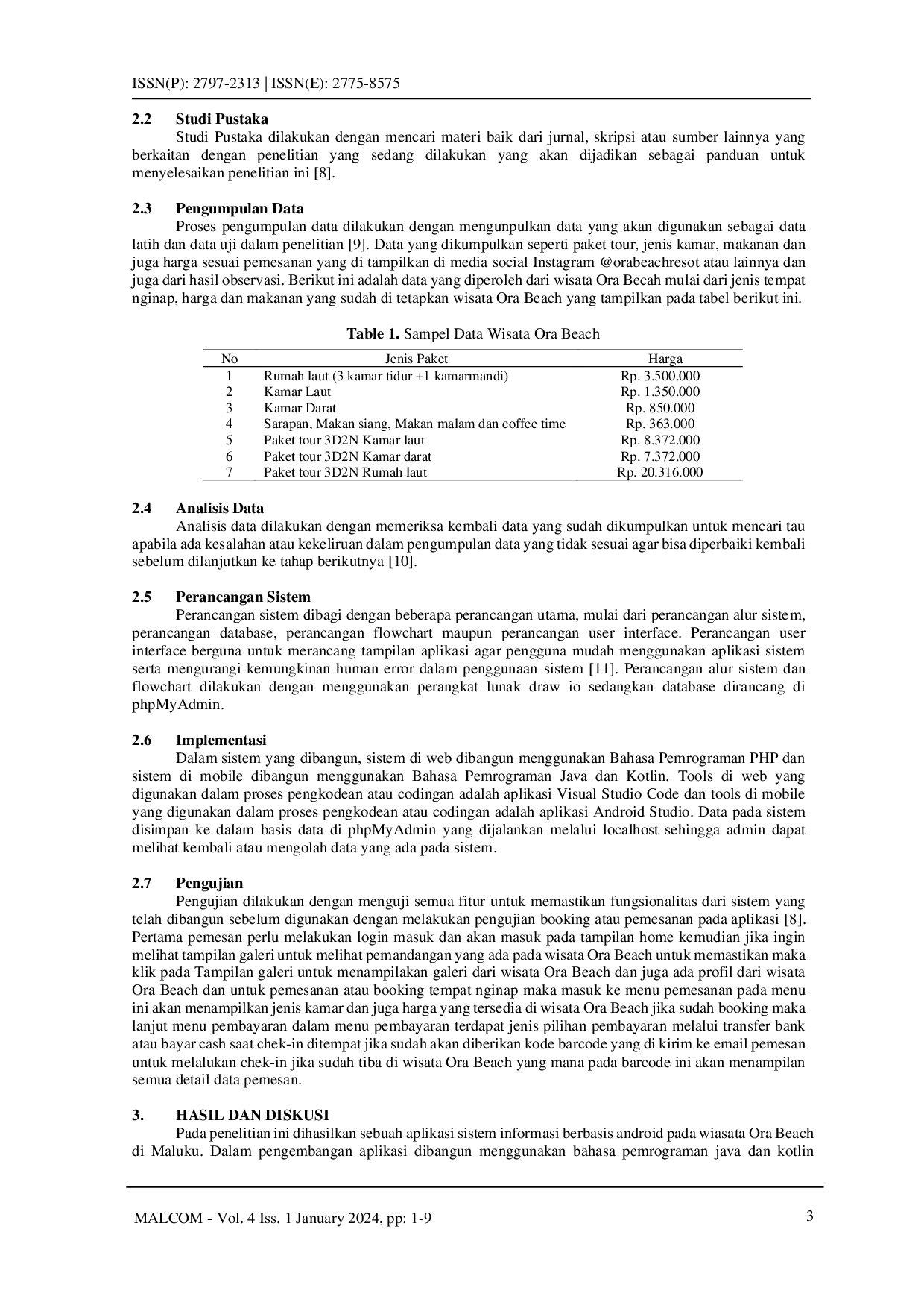 juris Rancang Bangun Sistem Pemesanan Tempat Wisata Berbasis Object Oriented Analysis and Design