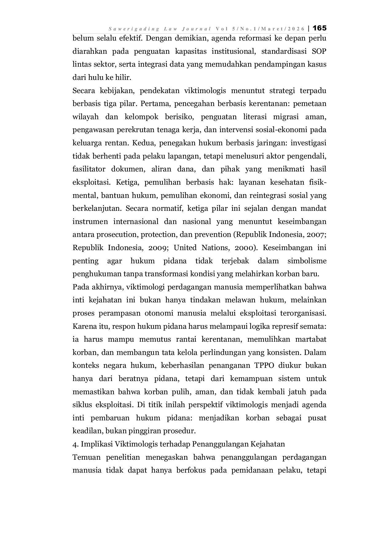 JURIS Human trafficking Tinjauan Viktimologis di Wilayah Sulawesi Tenggara