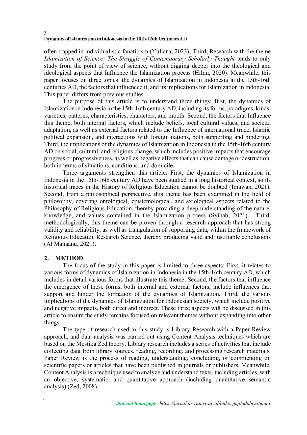 JURIS Dynamics of Islamization in Indonesia in the 15th 16th Centuries AD