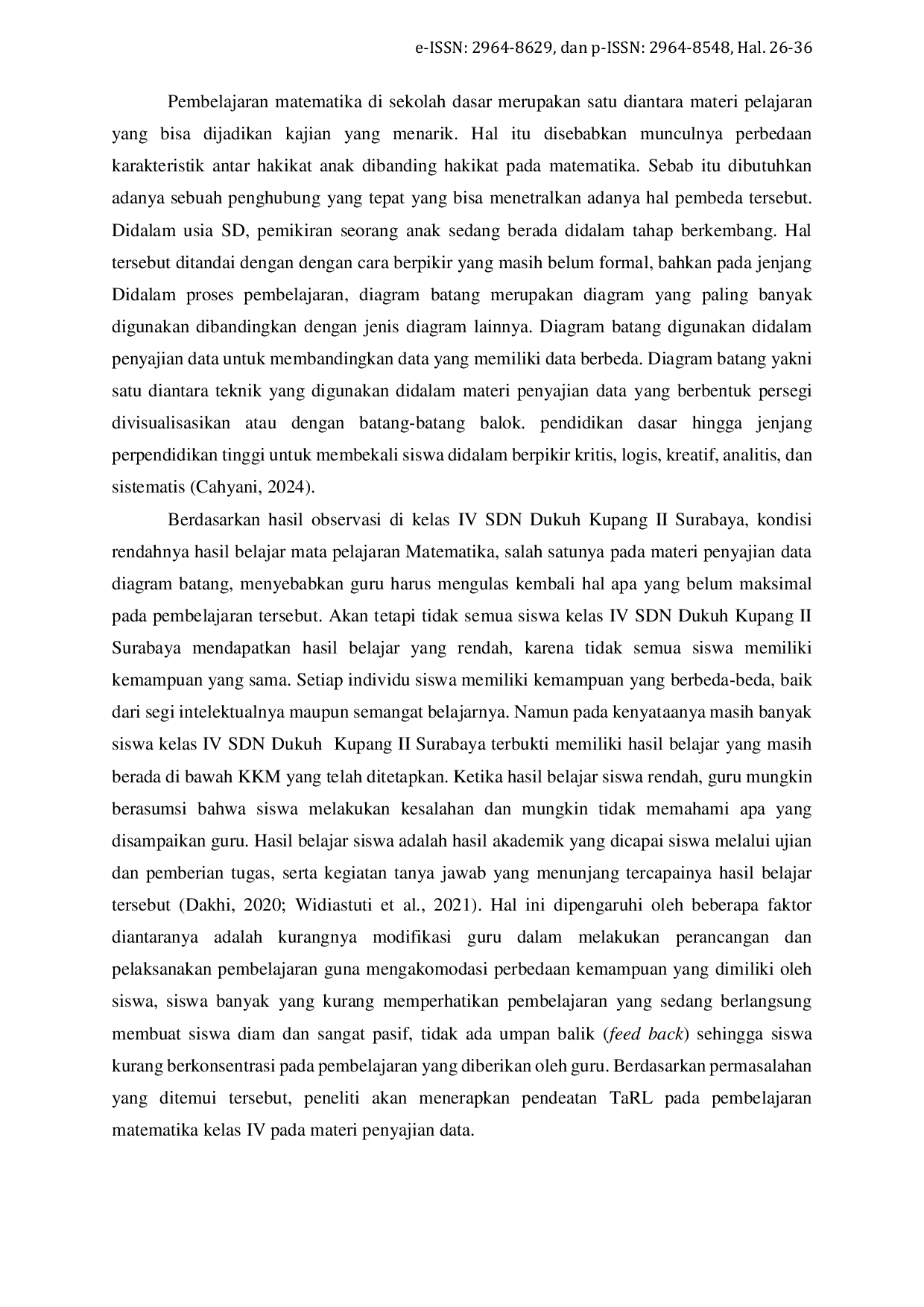 JURIS Penerapan Pendekatan TaRL Berbantuan Media Papan Diagram Untuk Meningkatkan Hasil Belajar Matematika Siswa SD