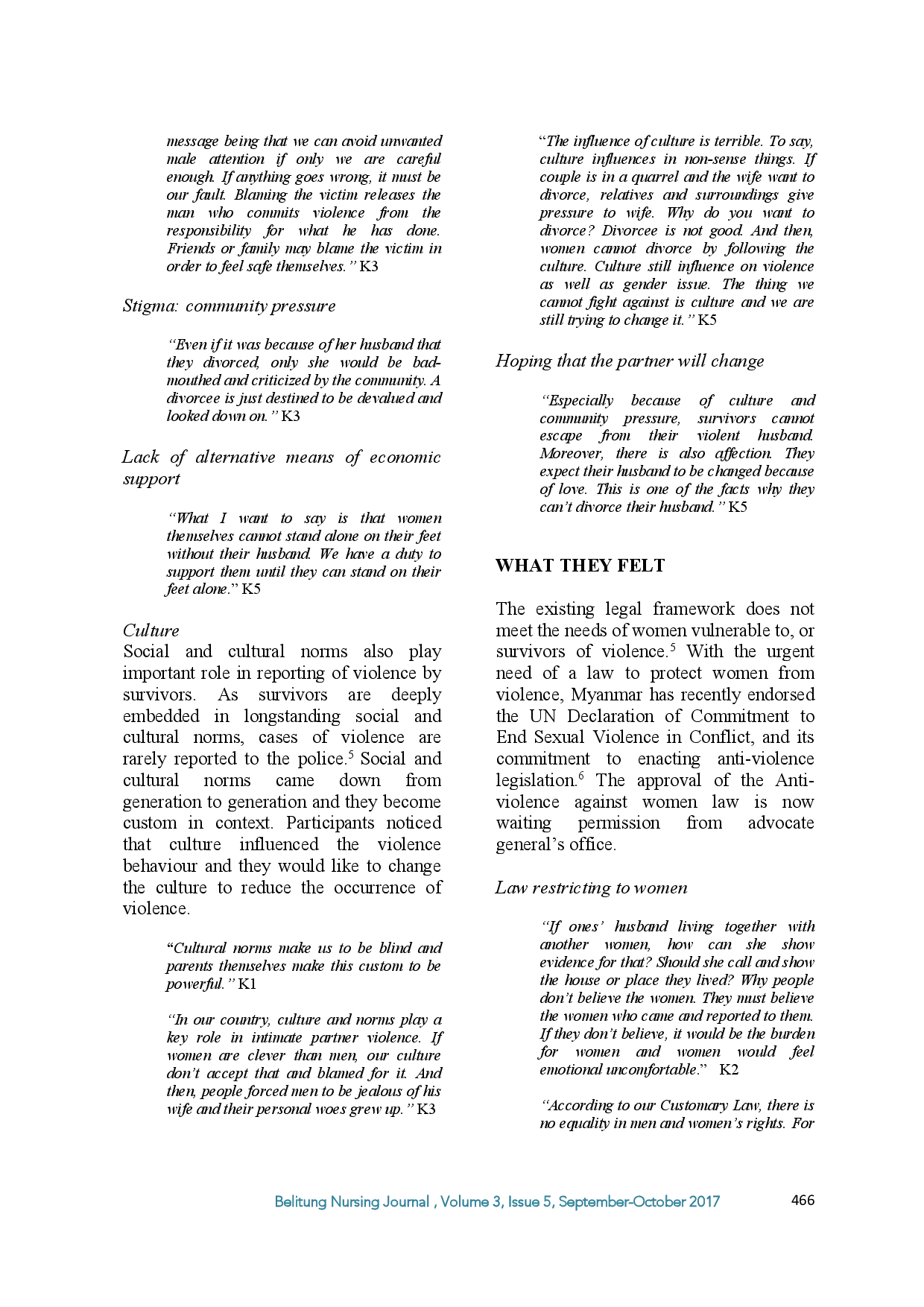 juris Addressing Views of Key Informants Who Are Working for Women Rights Regarding Intimate Partner Violence