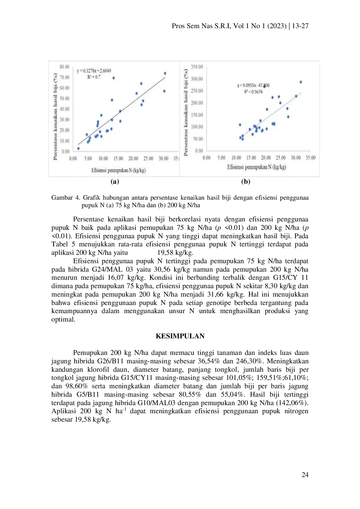 JURIS Pengaruh Pemupukan Nitrogen Terhadap Pertumbuhan dan Produktivitas Jagung Pada Kondisi N Rendah Di Lahan Sawah Aluvial