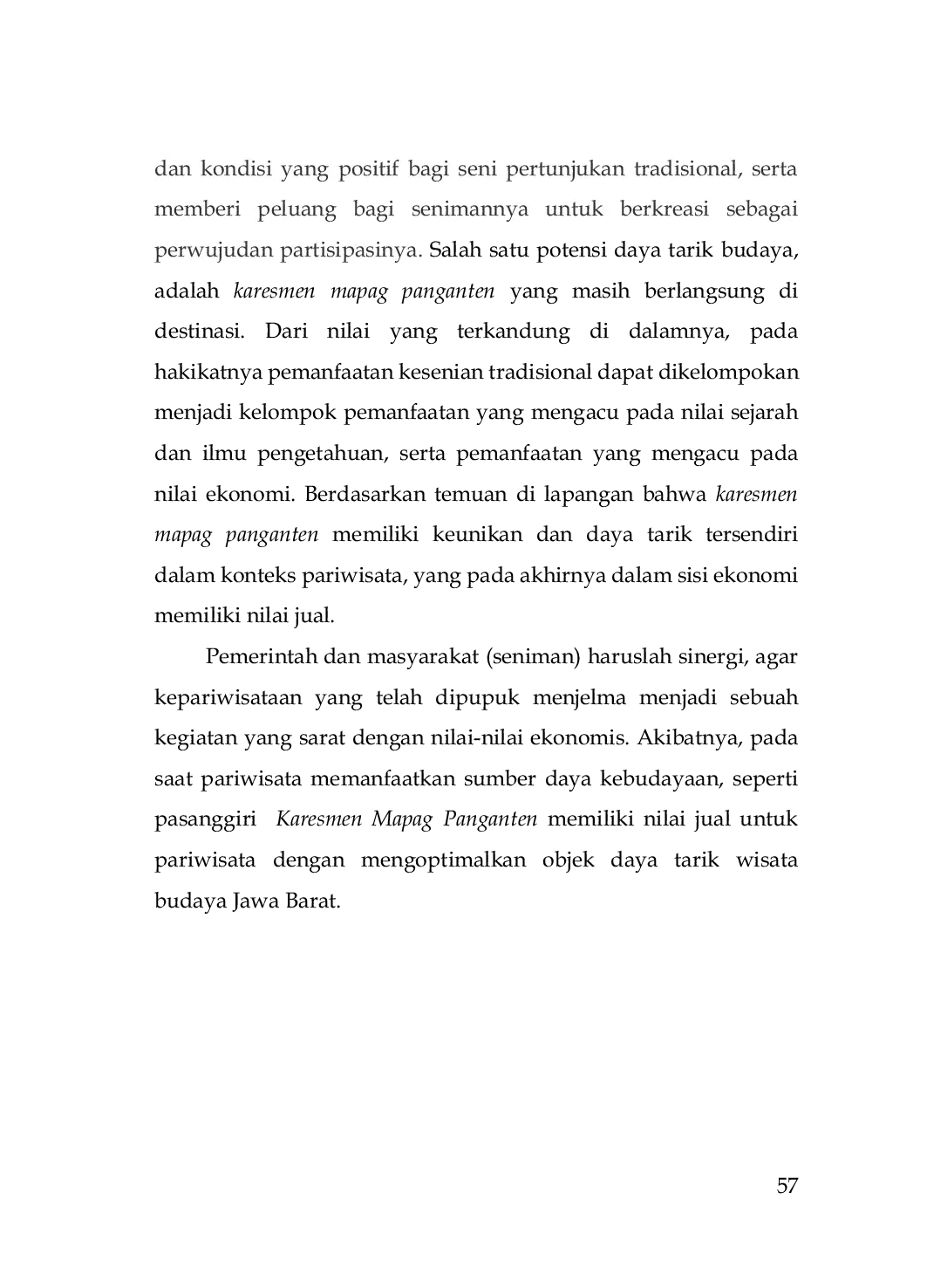 JURIS Upacara Mapag Panganten Adat Sunda Dalam Konteks Pariwisata