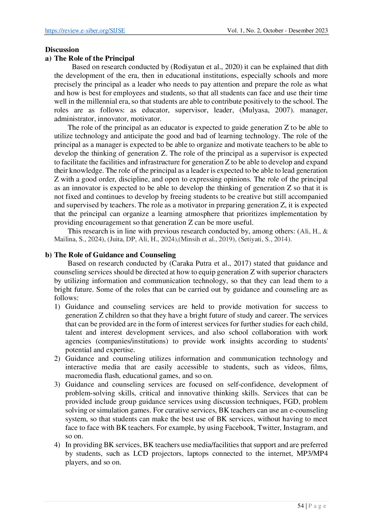 juris The Role of Principal Leadership in Preparing Guidance and Counseling to Face Generation Z