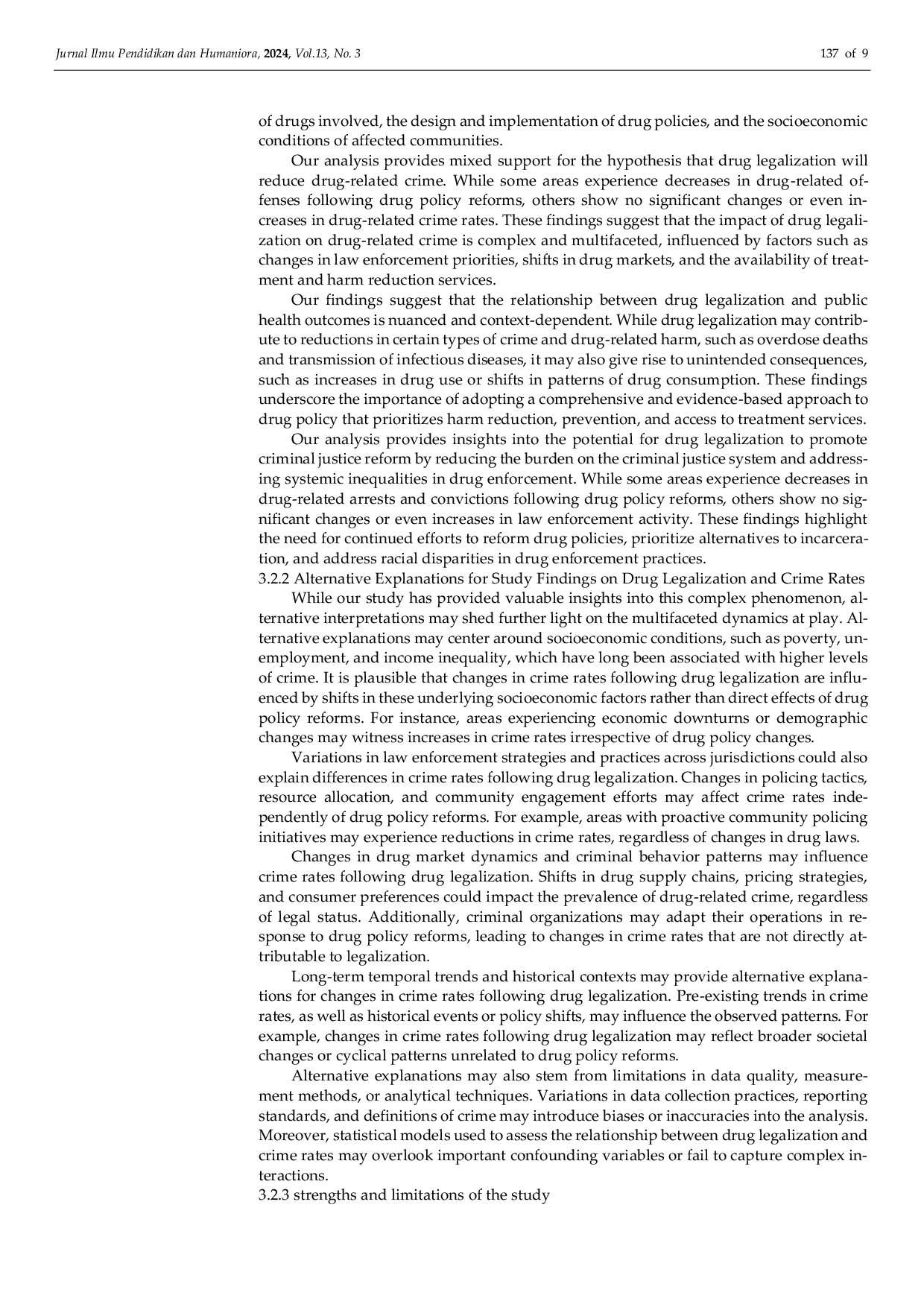 JURIS Pengaruh Legalisasi Narkoba terhadap Tingkat Kekerasan Analisis Mixed Methods