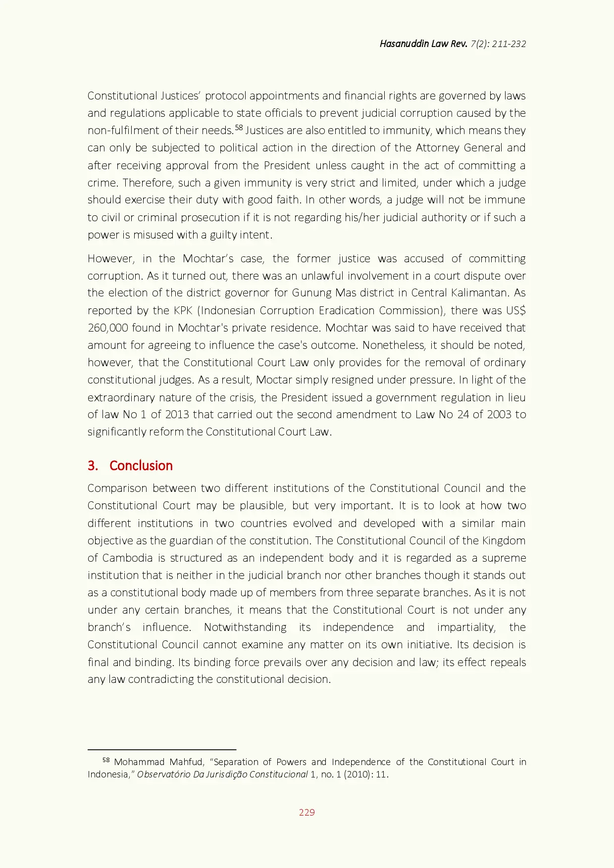 juris The Guardian of Constitution A Comparative Perspective of Indonesia and Cambodia