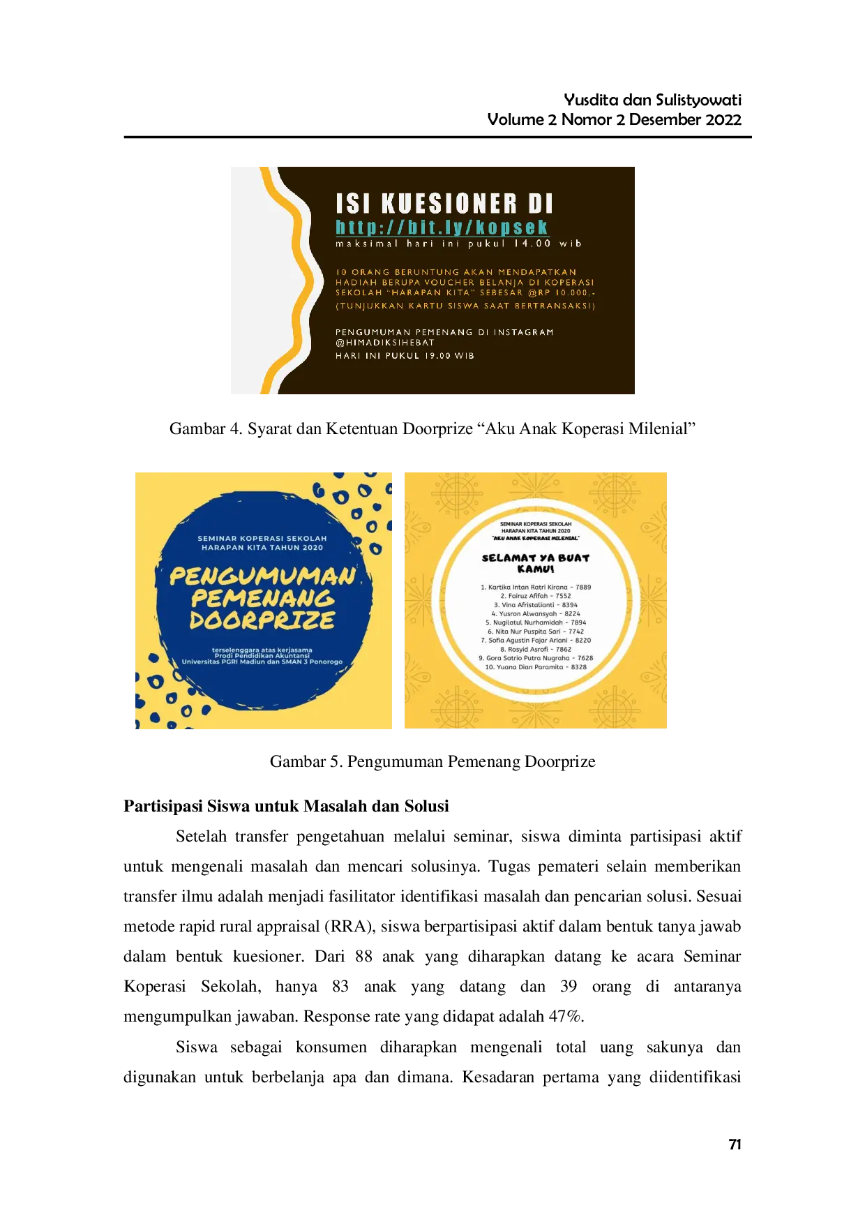 JURIS Pendampingan Koperasi Sekolah SMAN 3 Ponorogo Melalui Rapid Rural Appraisal Bertajuk Aku Anak Koperasi Milenial