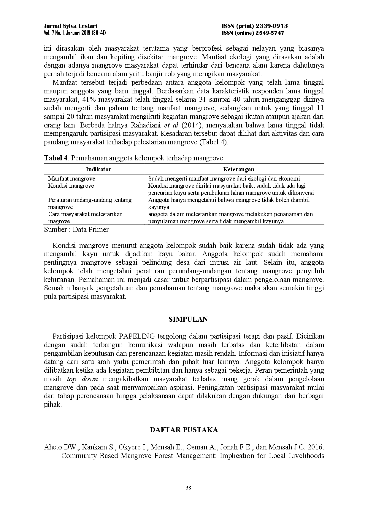 juris Partisipasi Masyarakat dalam Pengelolaan Mangrove Community Participation in Mangrove Management