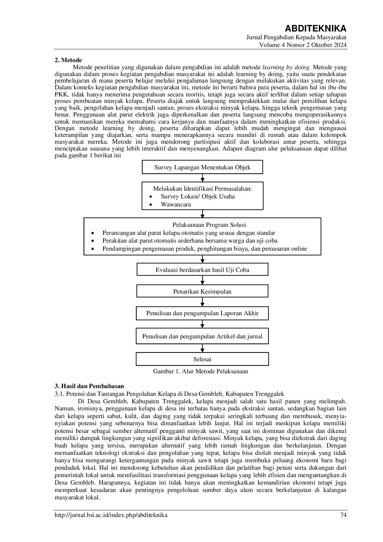 JURIS Pemberdayaan Masyarakat Melalui Inovasi Pengembangan Alat Parut Otomatis untuk Meningkatkan Efisiensi Produksi Virgin Coconut Oil di Lingkungan Pedesaan