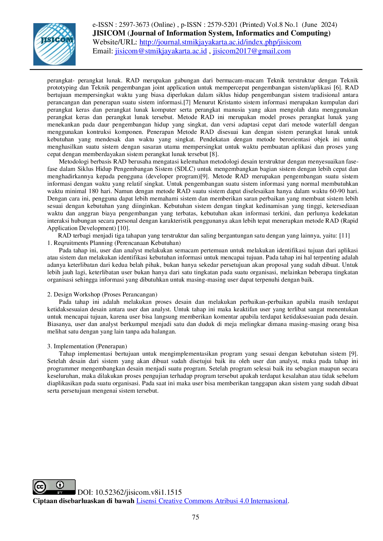 JURIS Application Of The Rapid Application Development RAD Method In Designing A Web Based Car Rental Information System